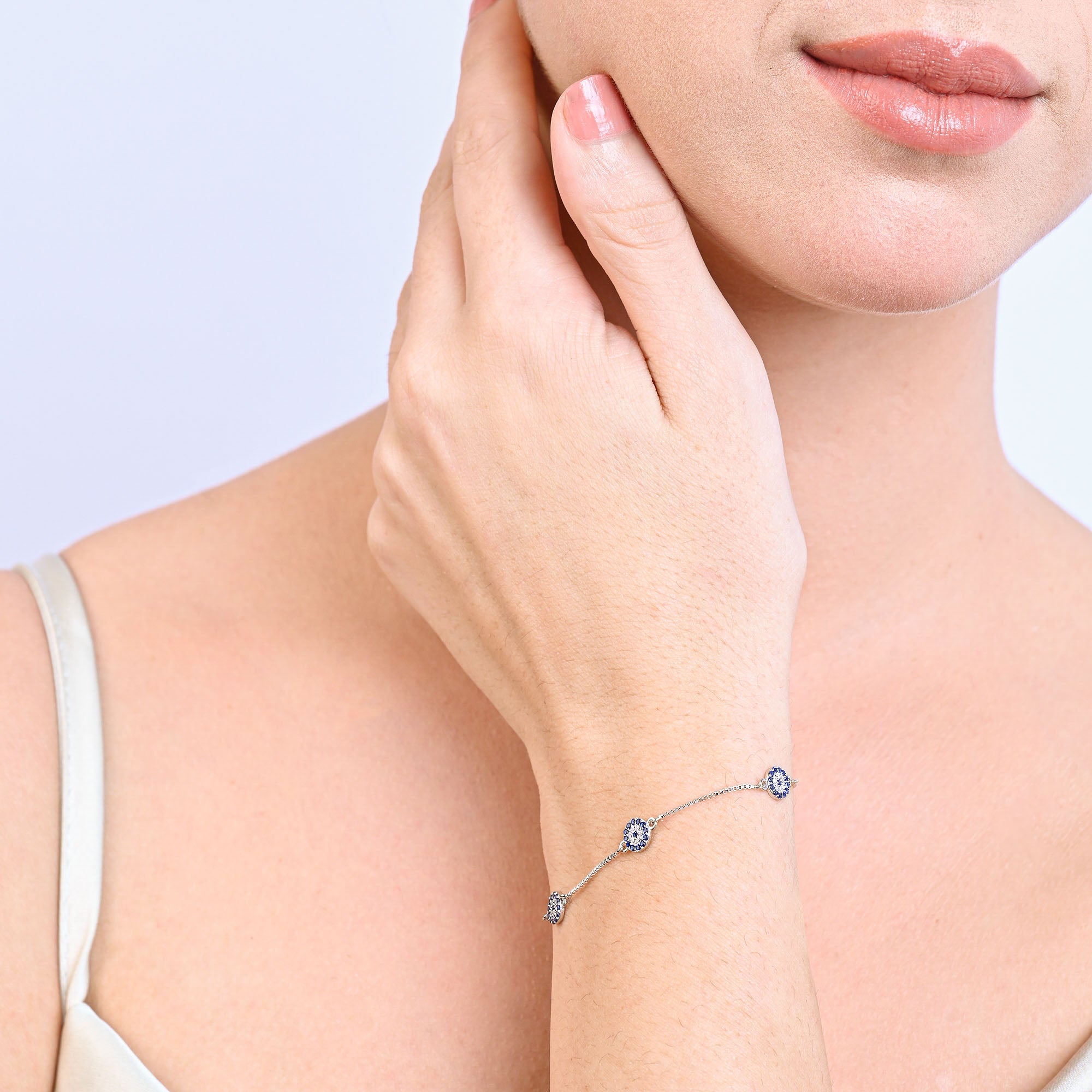 Midnight Aura Silver Bracelet