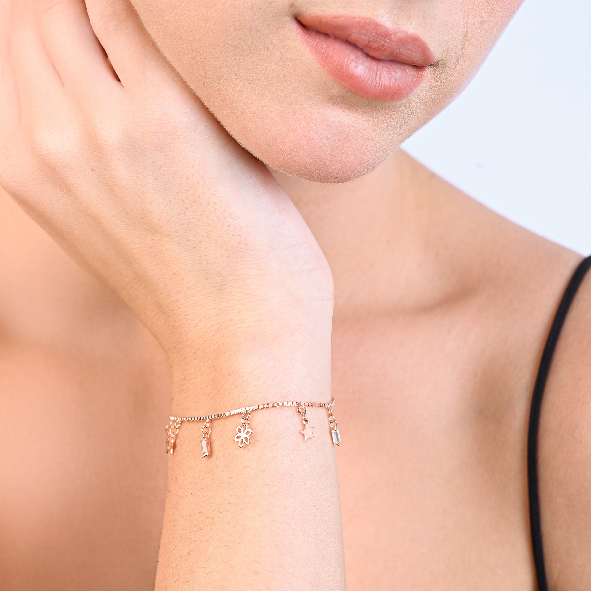 Dangle Charm Silver Bracelet