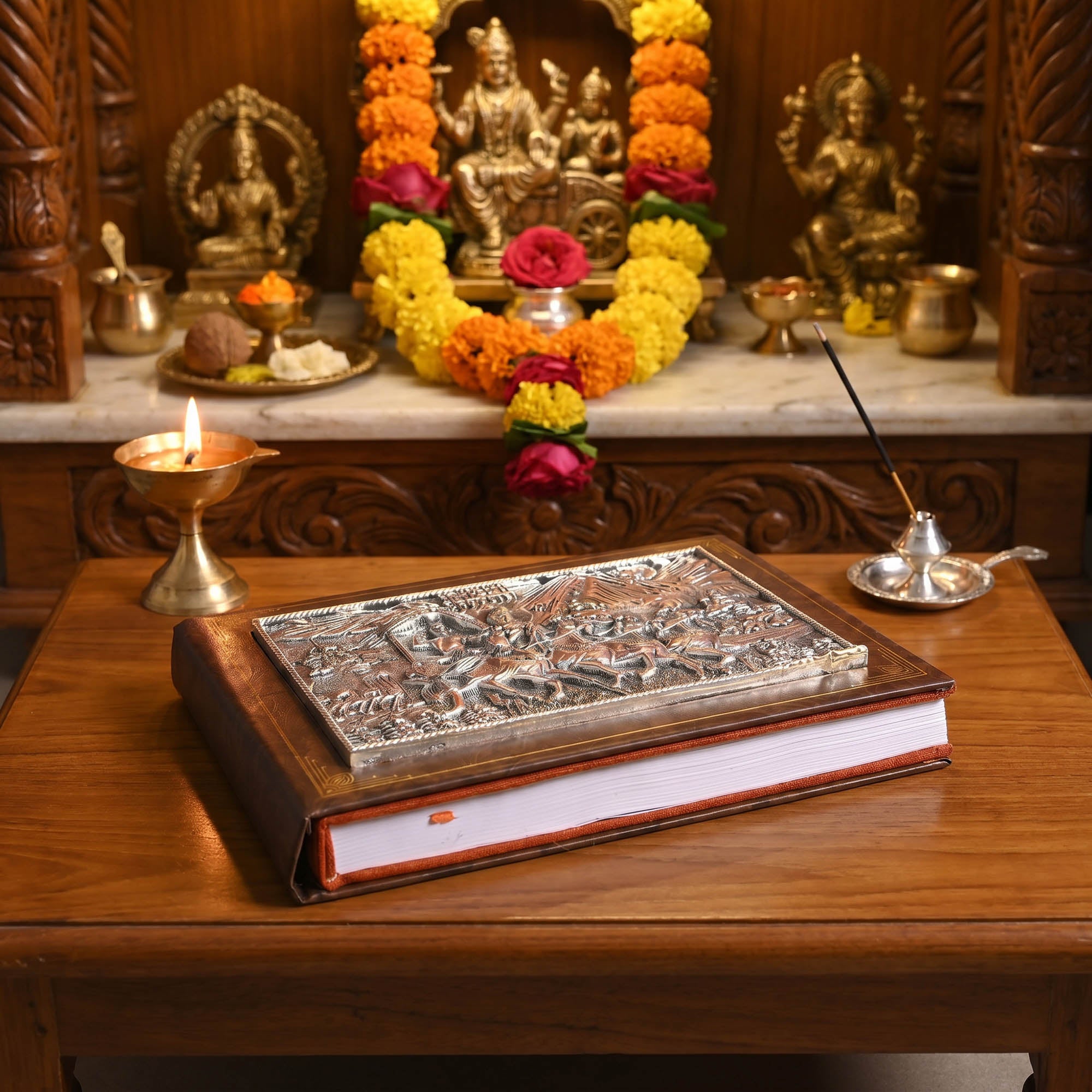 999 Silver Plated Shreemad Bhagavad Gita