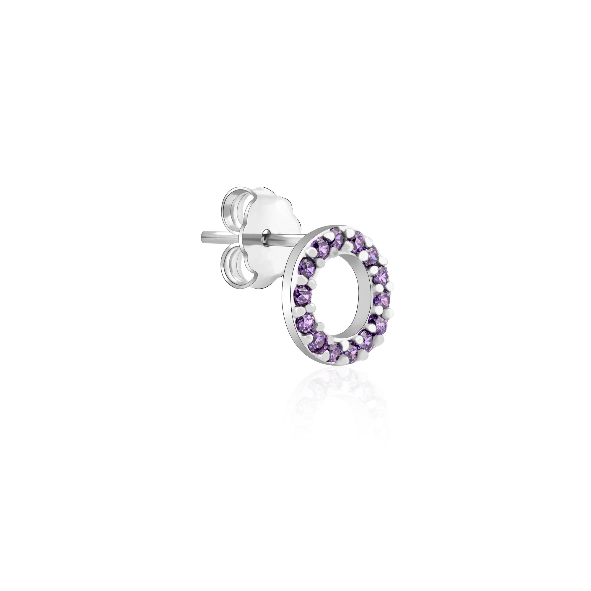 Circular Black Cz Earrings