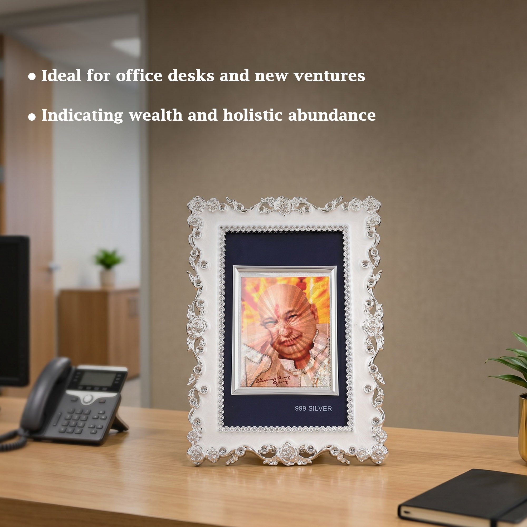 999 Silver Guruji Photo Frame