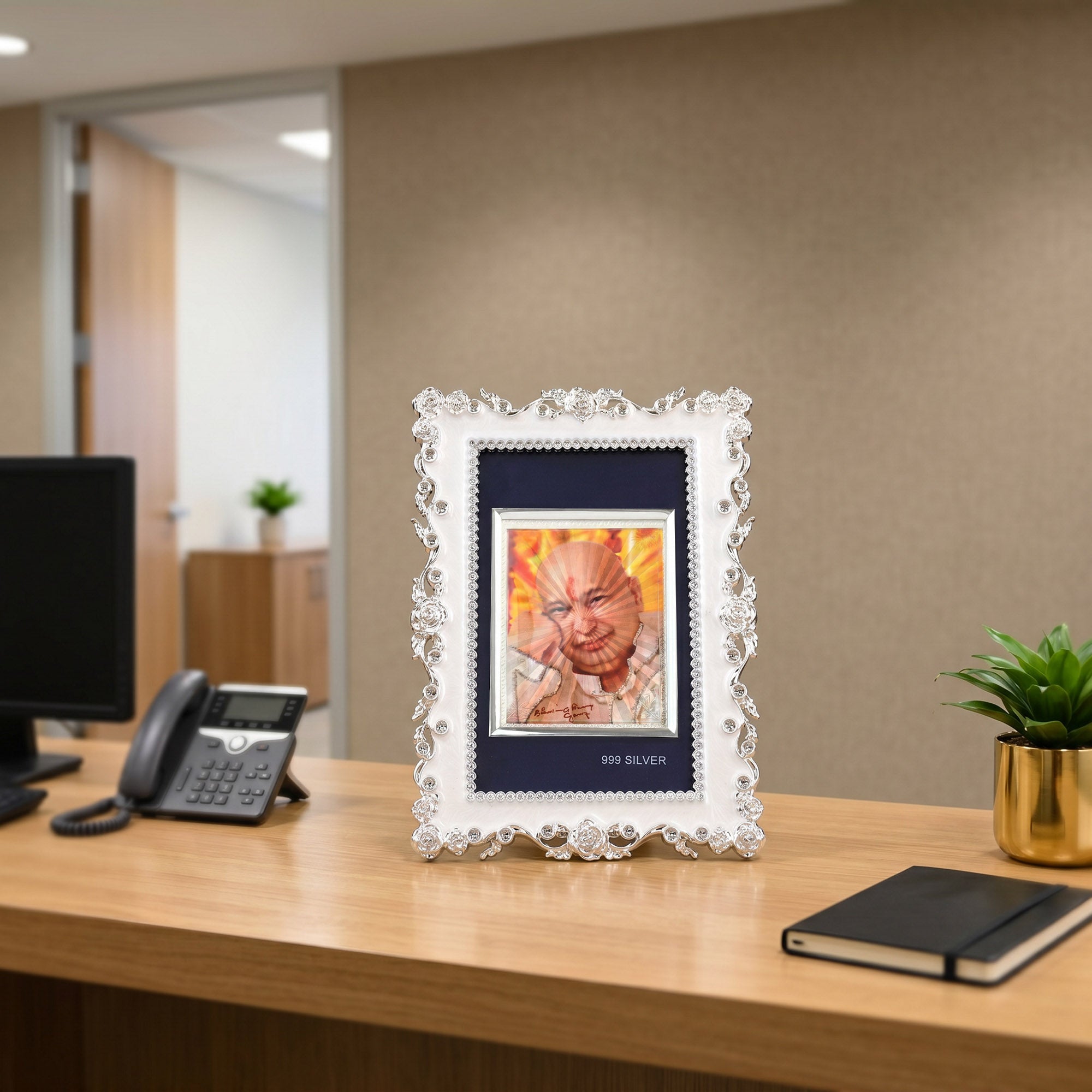 999 Silver Guruji Photo Frame