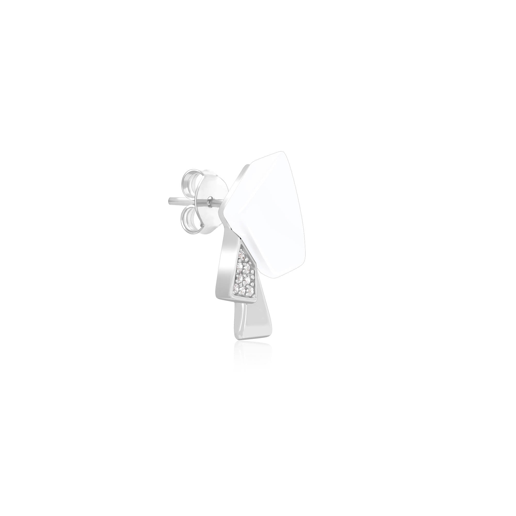 Enamel Asymmetric Earrings