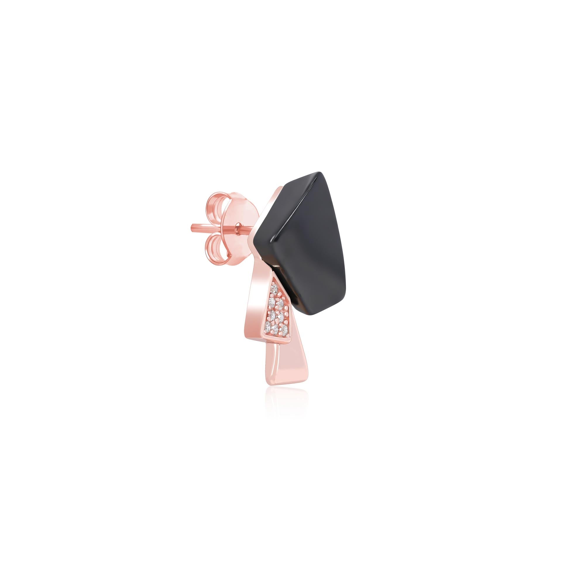 Enamel Asymmetric Earrings