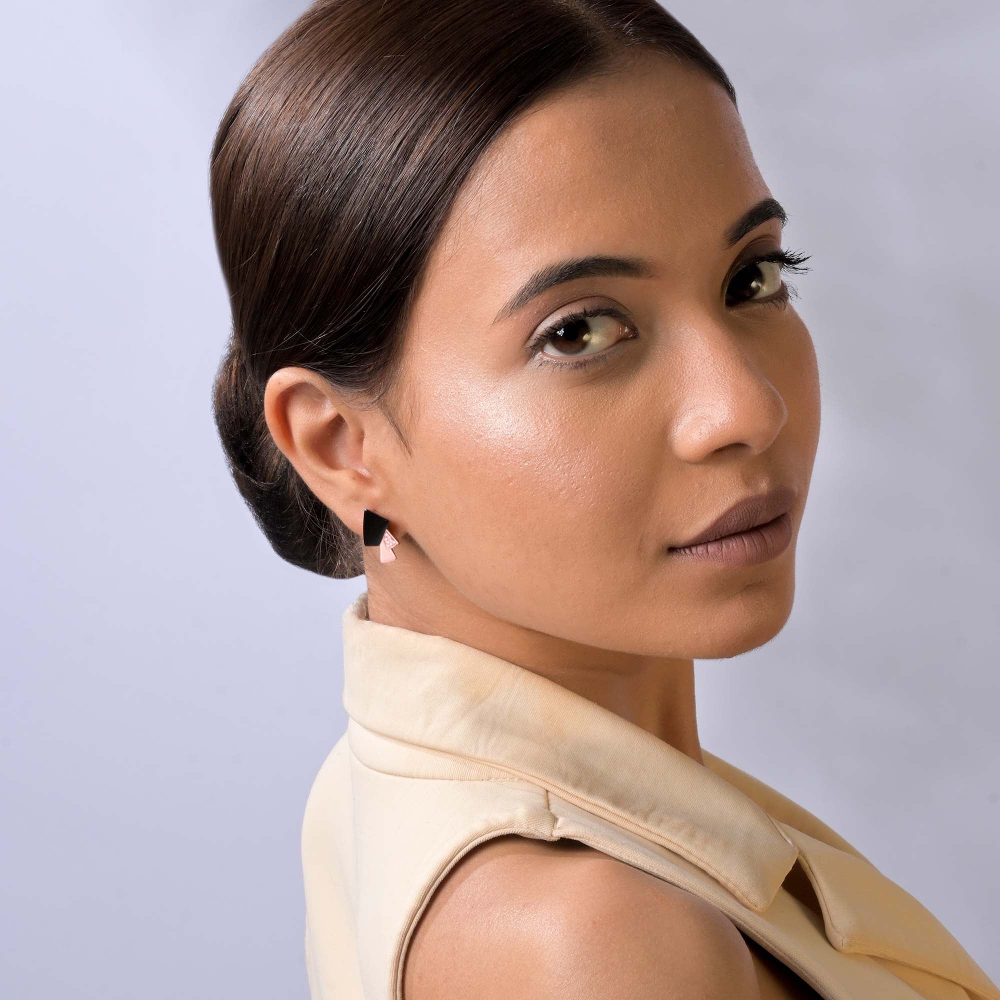 Enamel Asymmetric Earrings