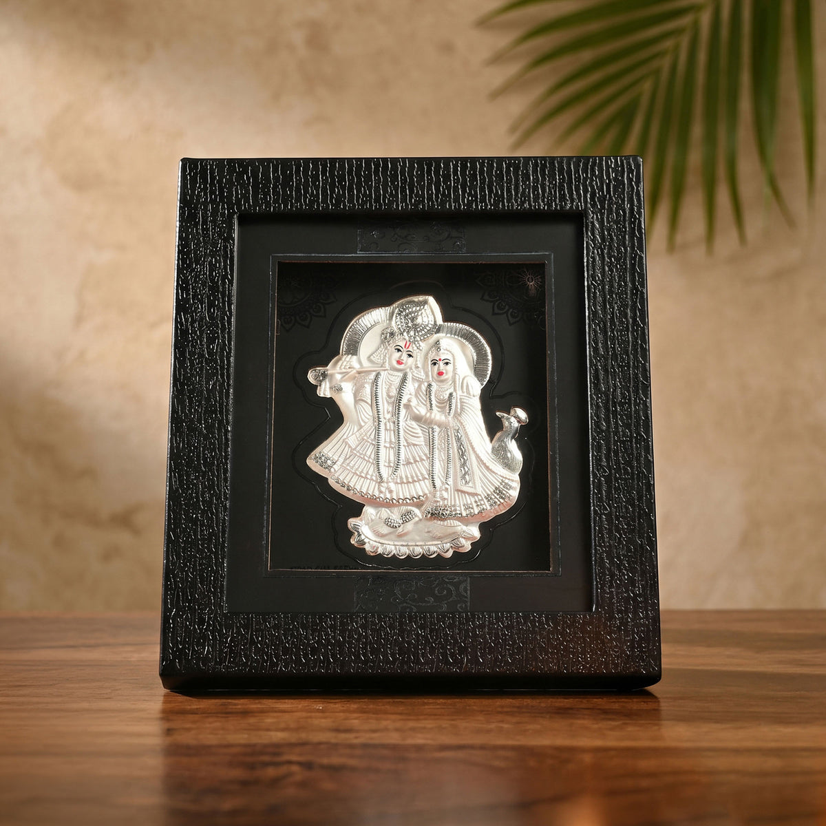999 Silver Radha Krishna Eternal Love Idol Frame