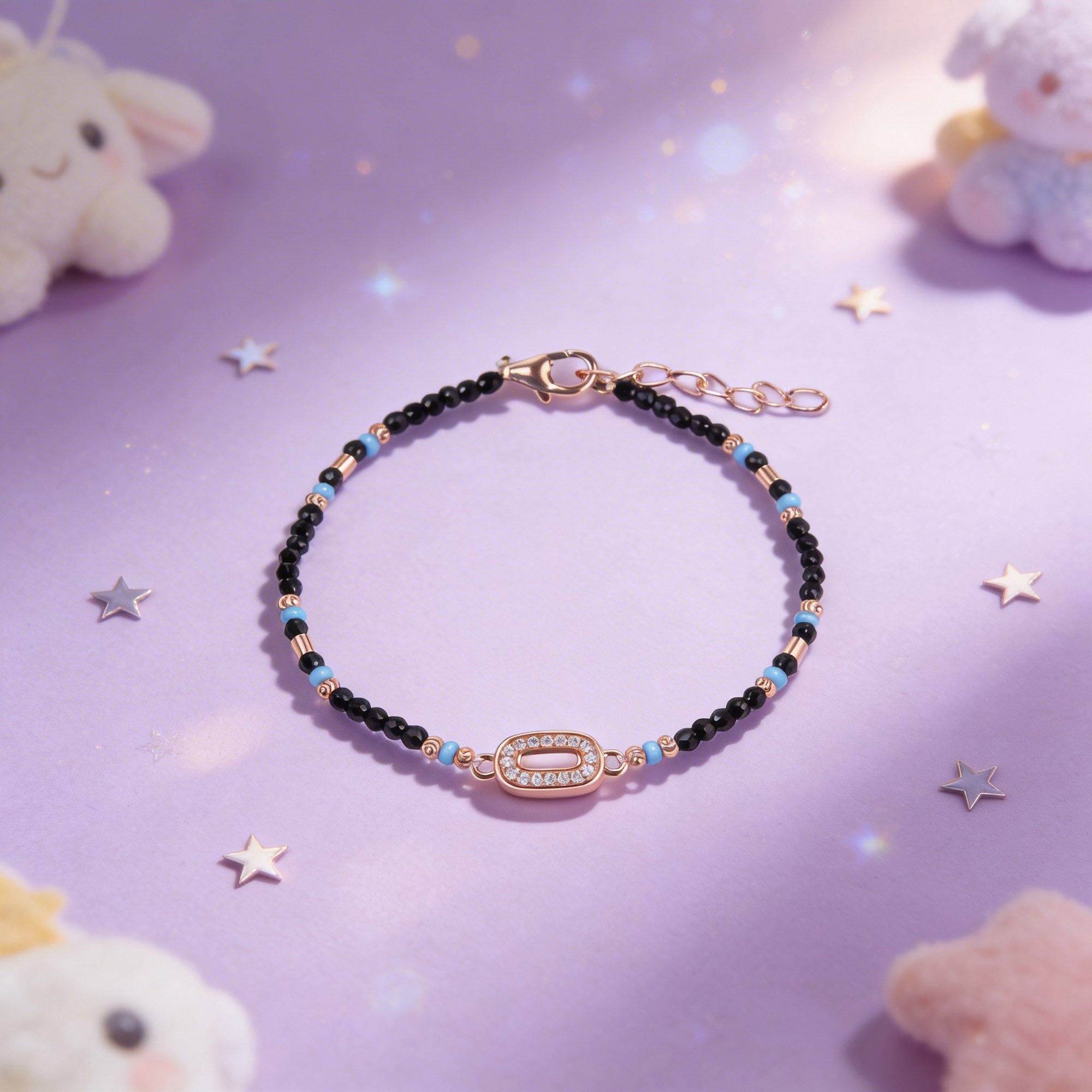 Rose Gold Oval Kids Anklet