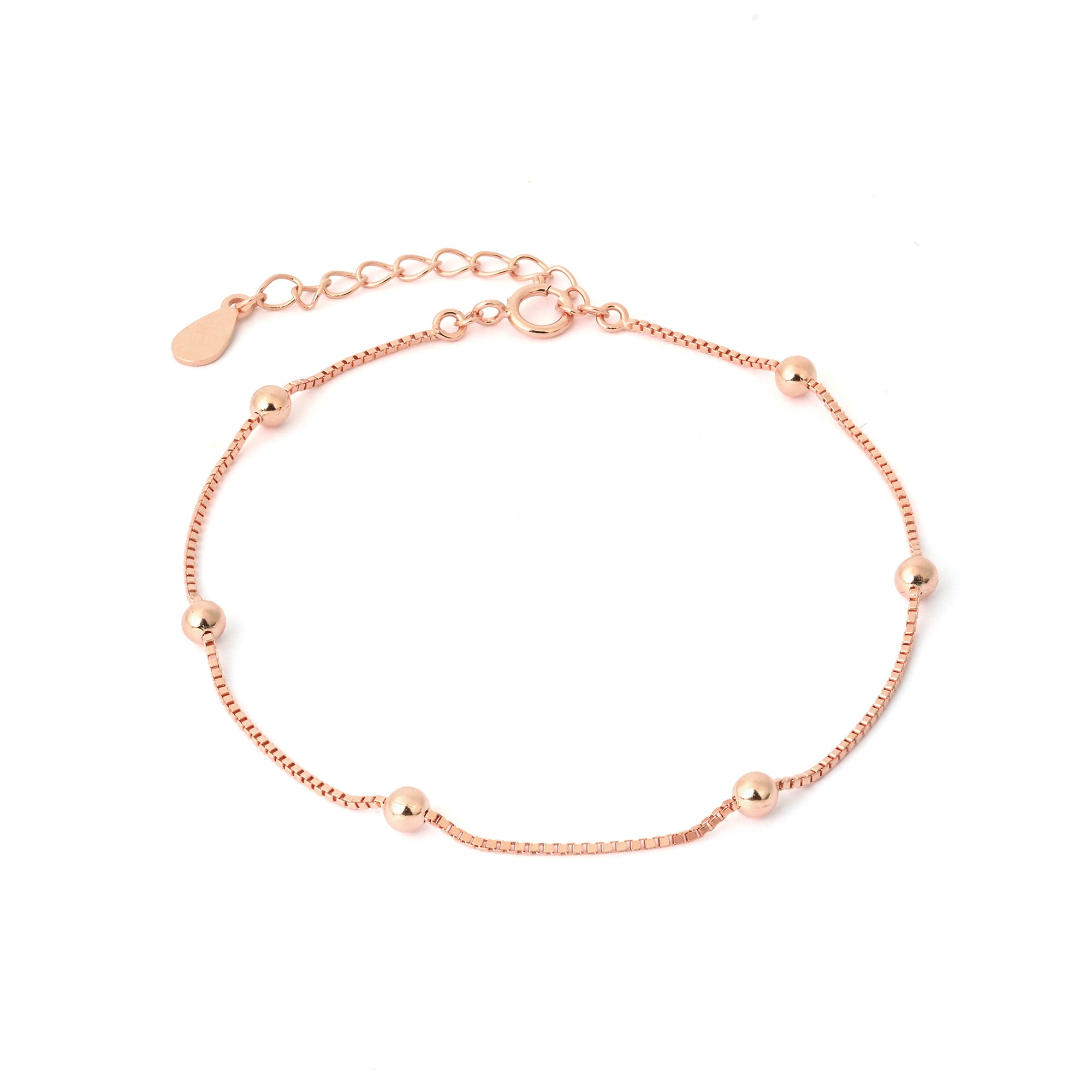 Tiny Bead Silver Bracelet