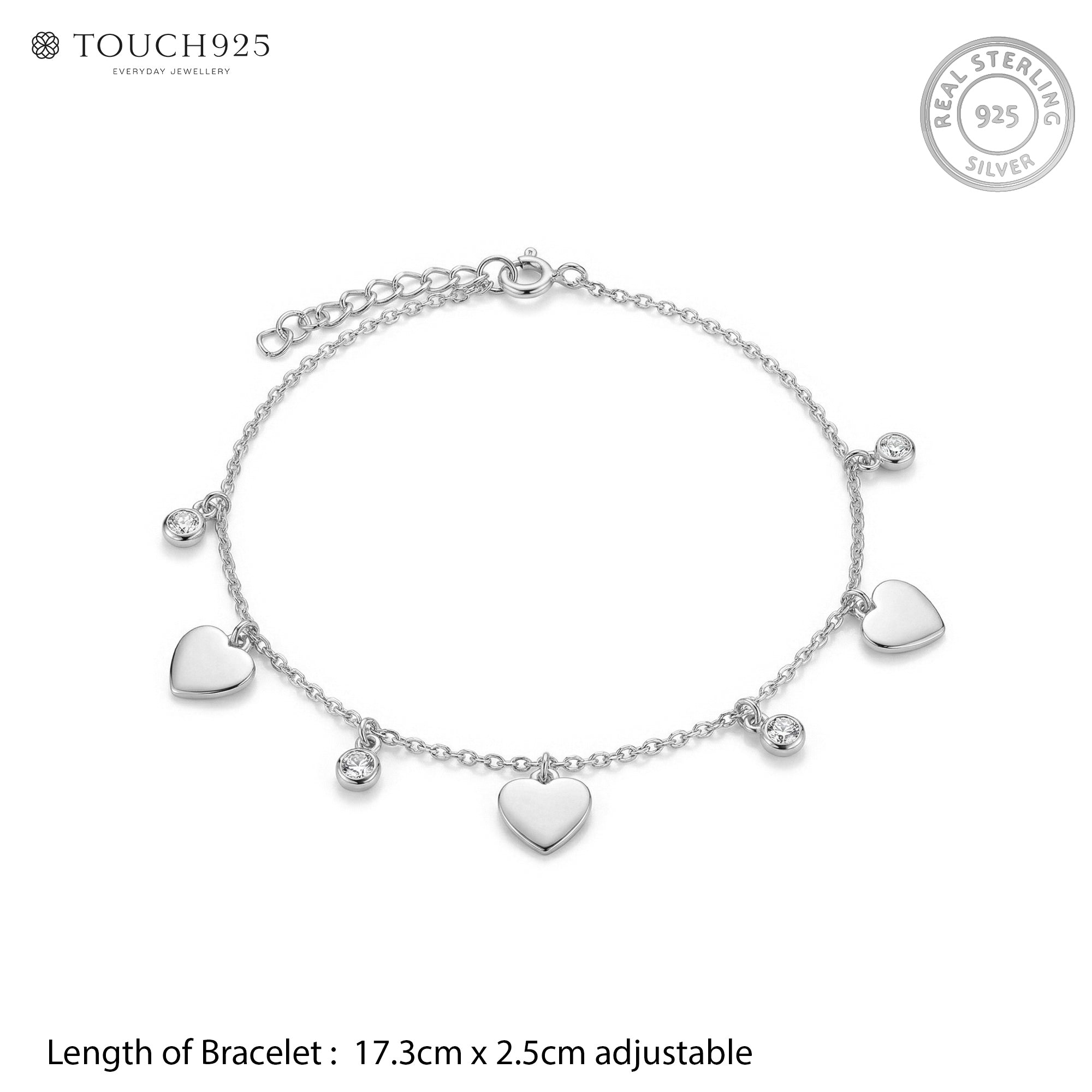 Heart Charm Bracelet