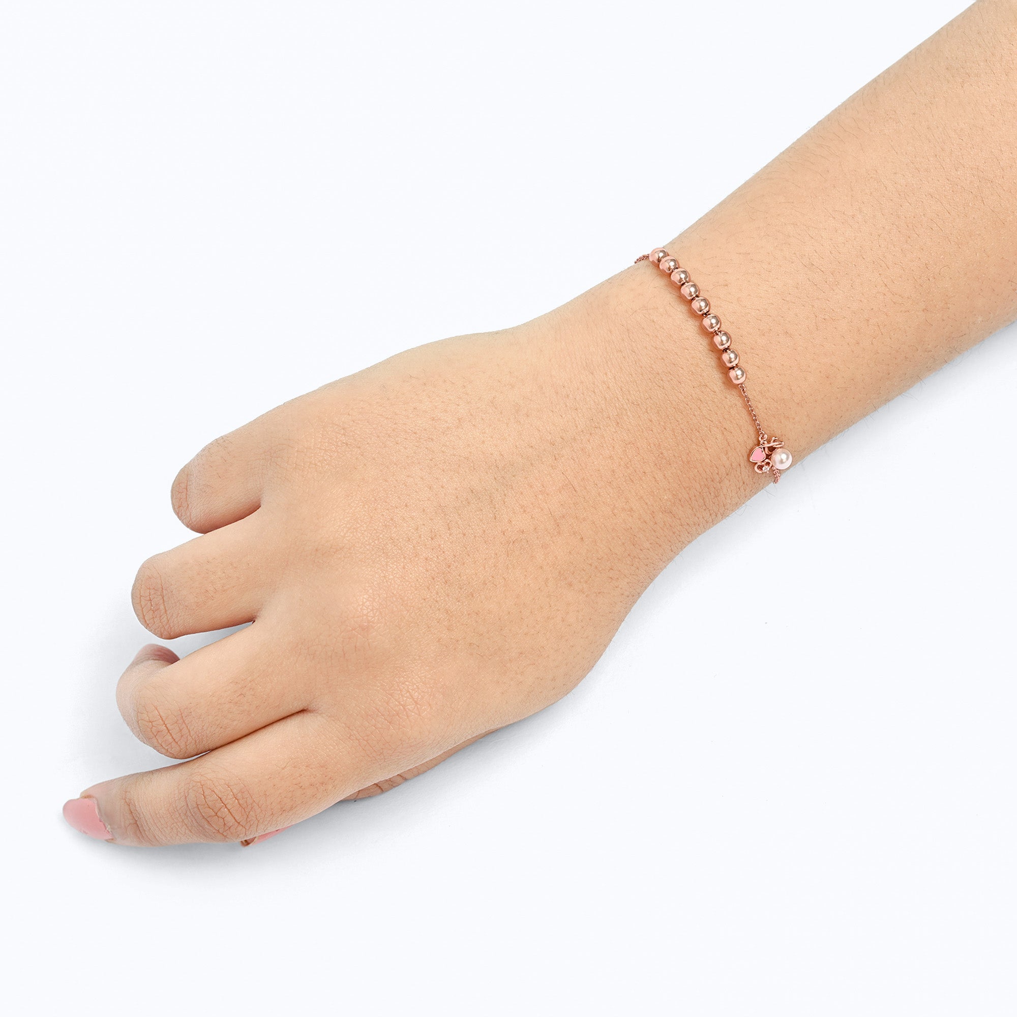 Heart Bead Silver Bracelet