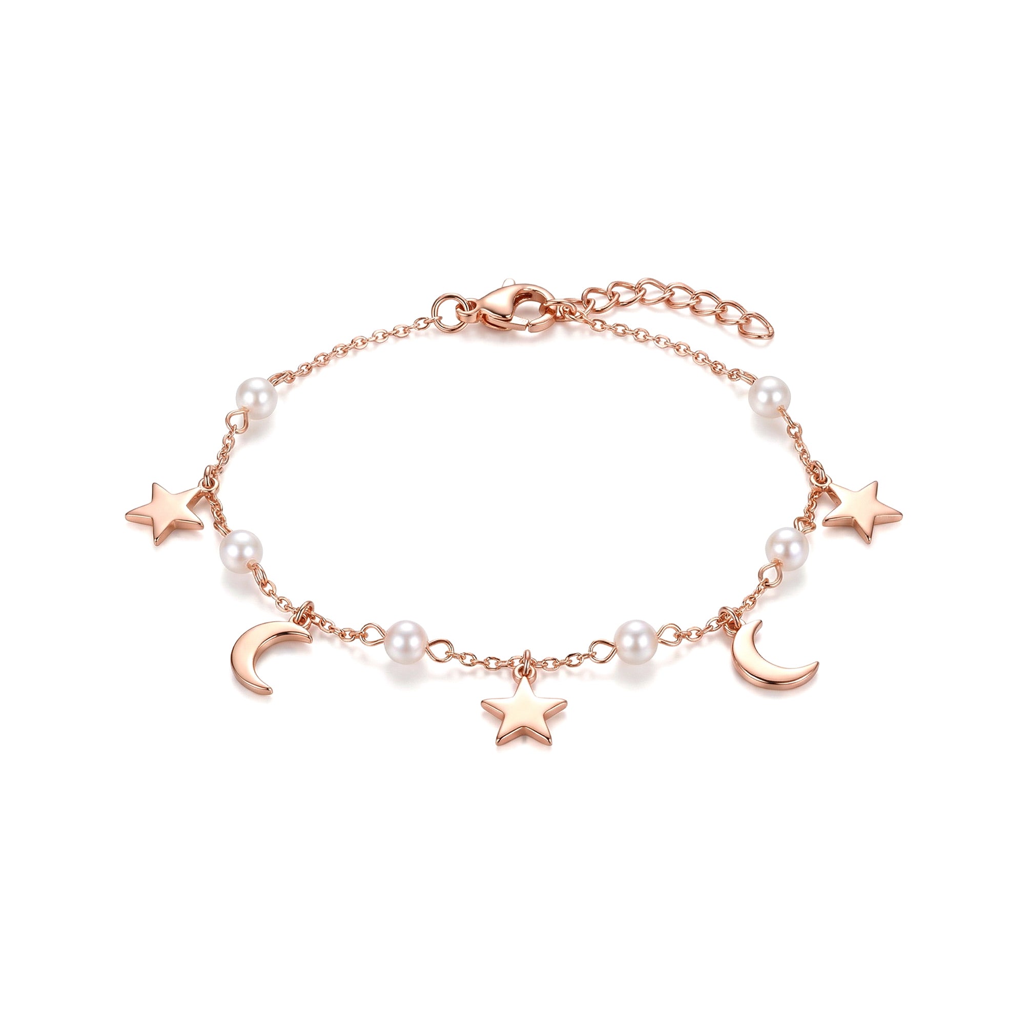 Star Moon Pearl Bracelet