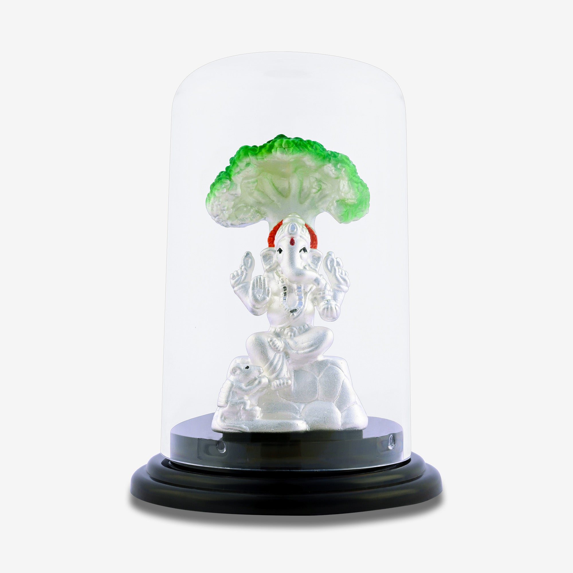 999 Silver Tree Canopy Ganesha Idol