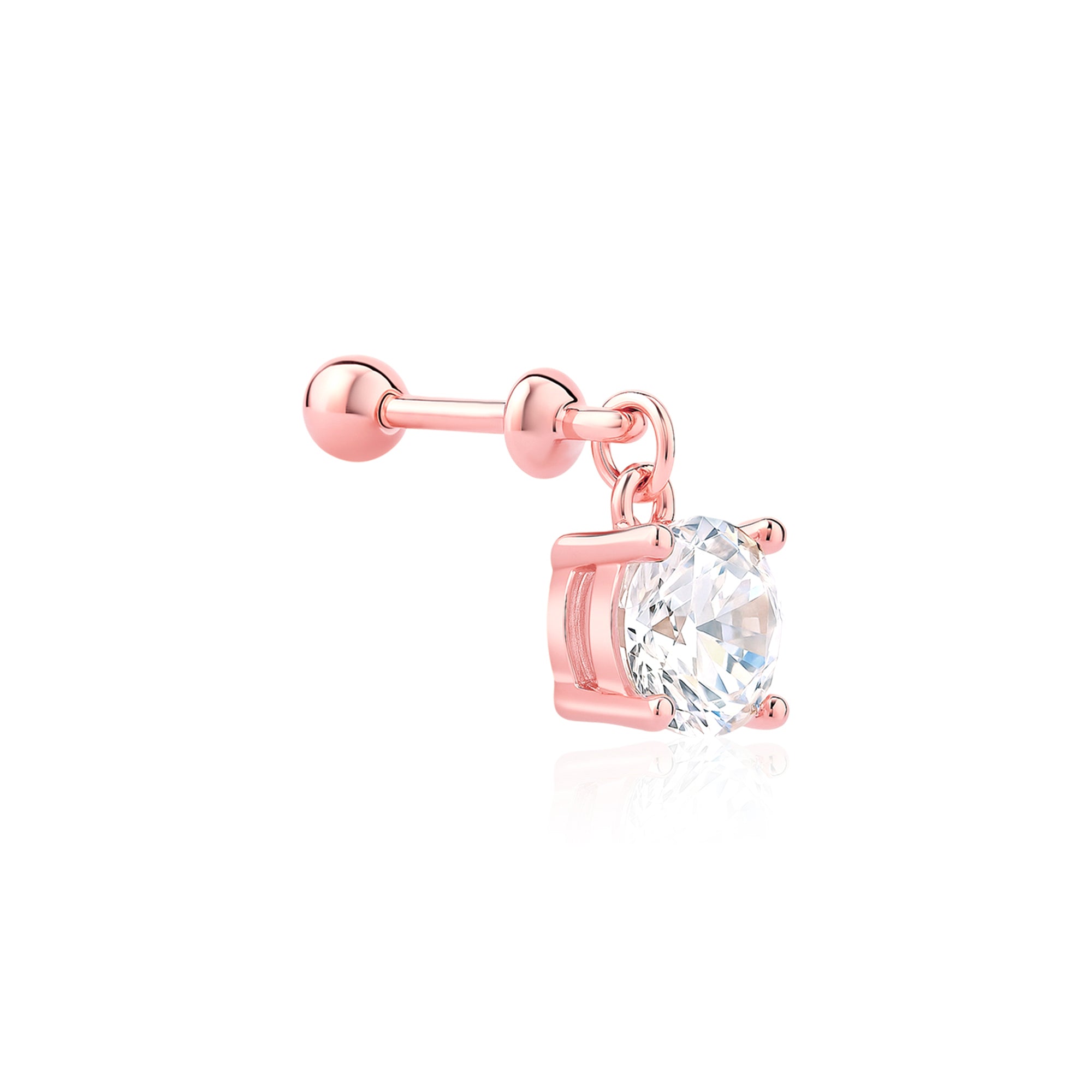 Solitaire Drop Earrings