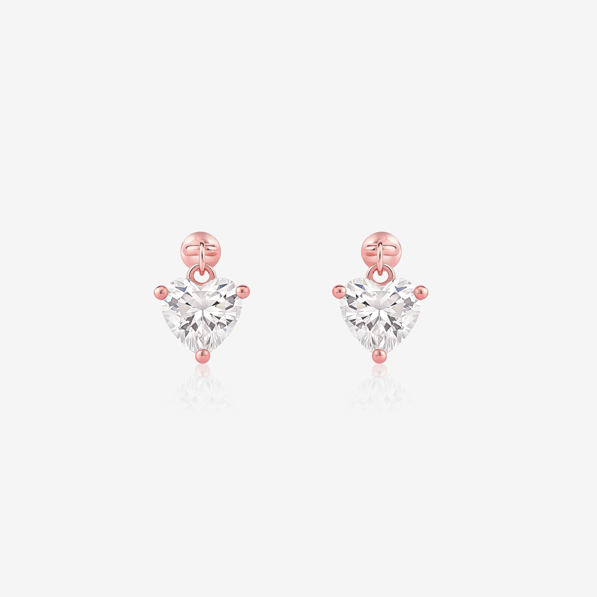 Heart Shaped Drop Earrings