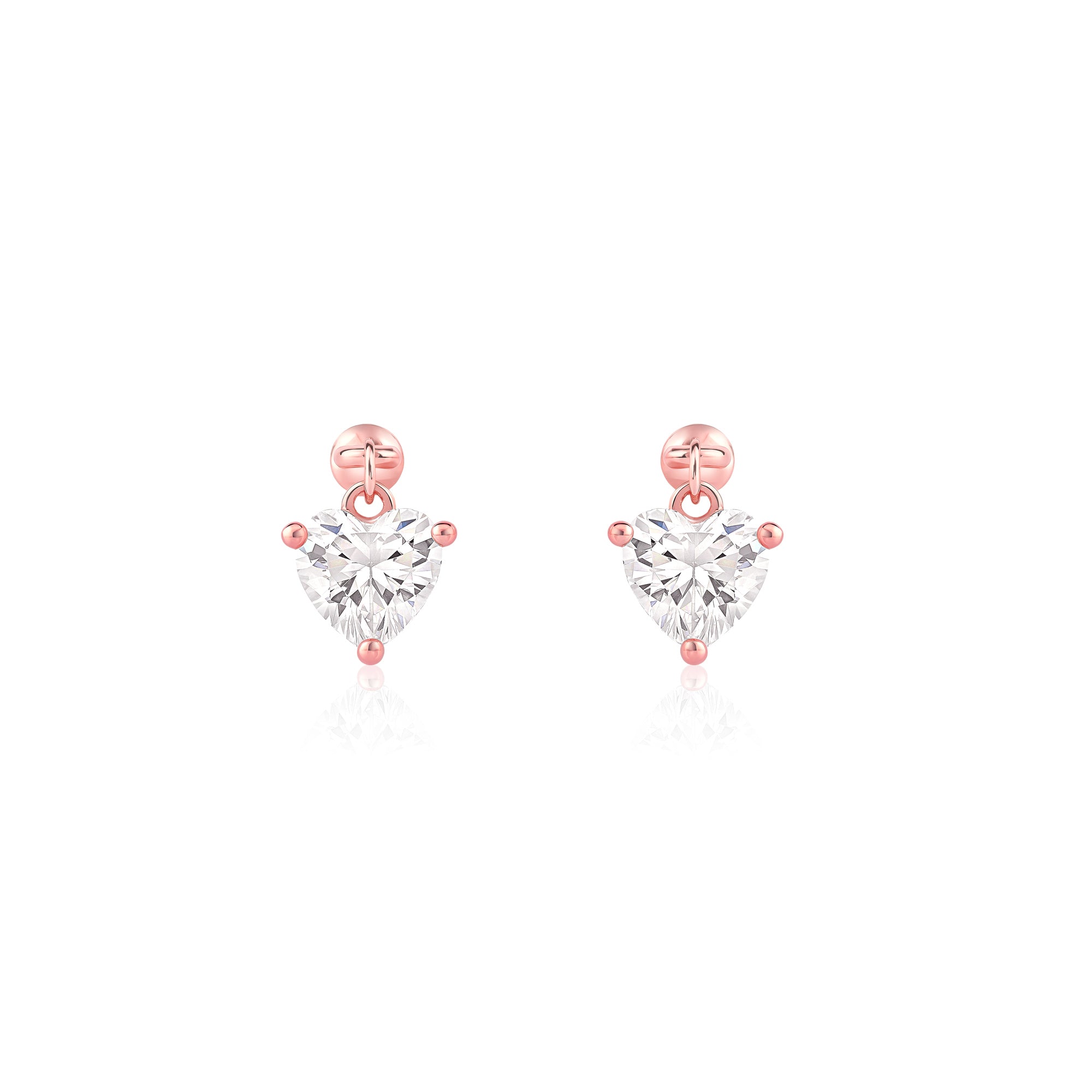 Heart Shaped Drop Earrings