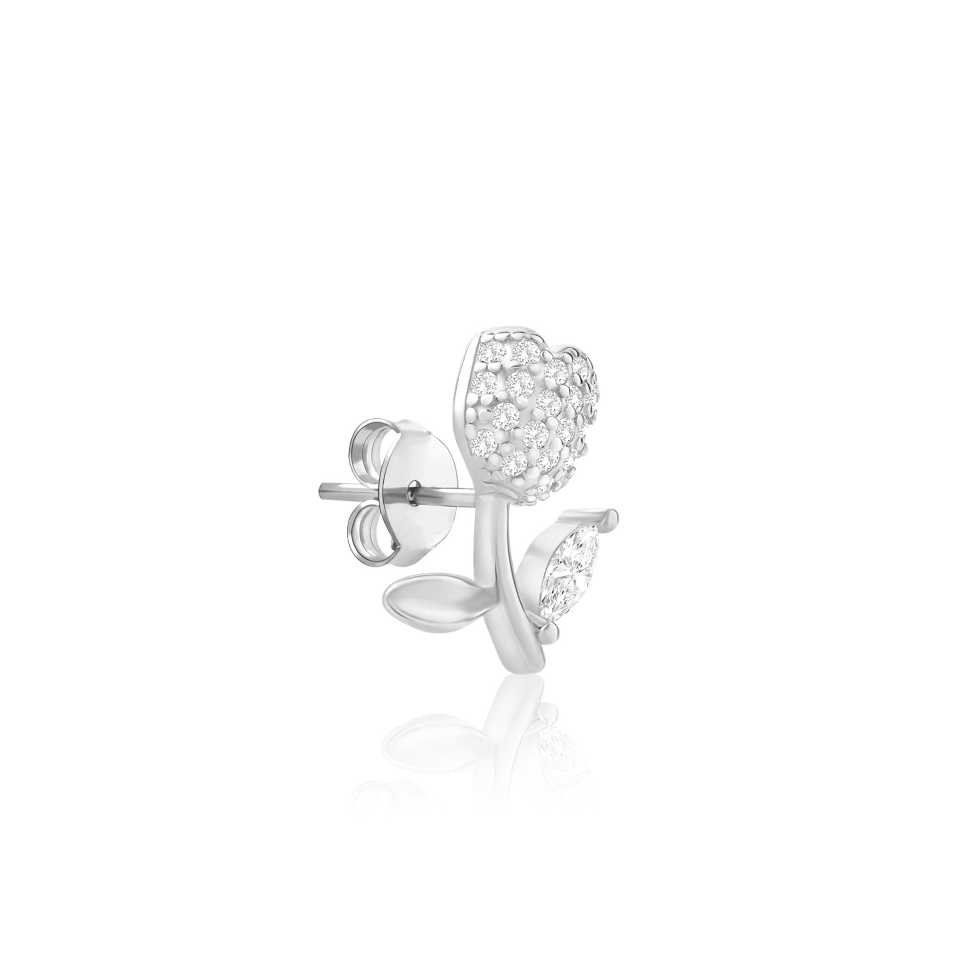 Floral Studs CZ Earrings