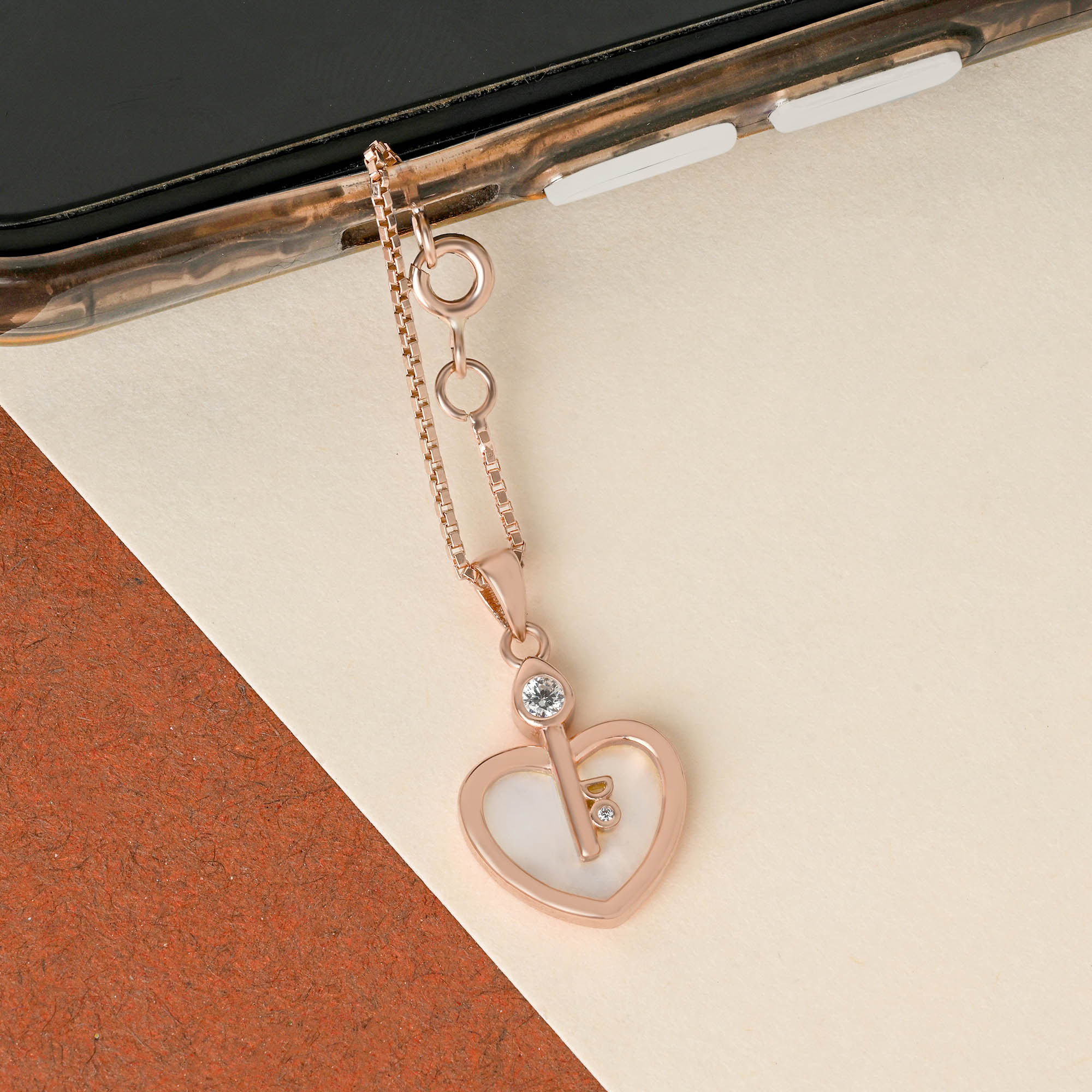 Secret Key Heart Charm - Touch925 Silver Jewellery