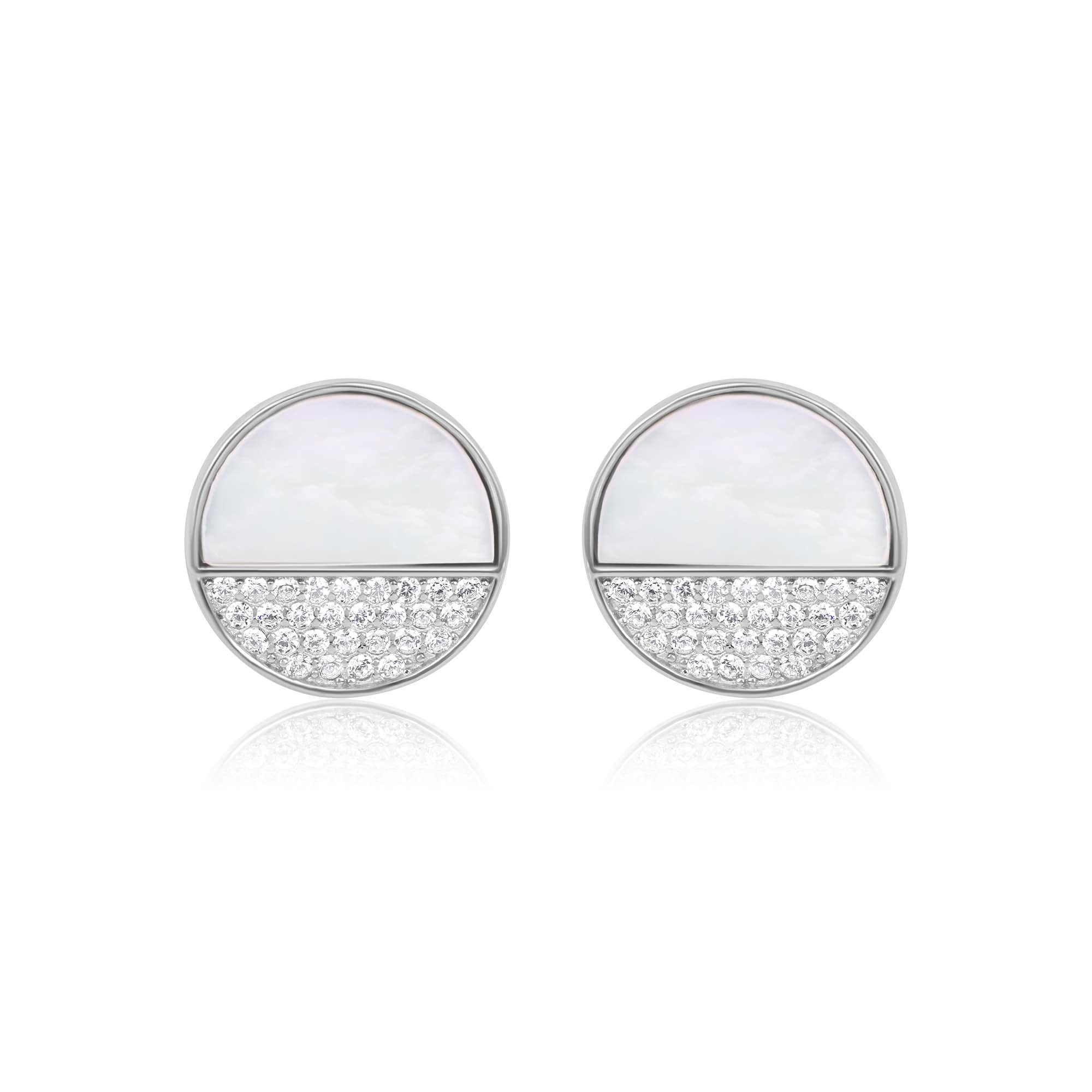Ivory Elegance Circle Pendant Set