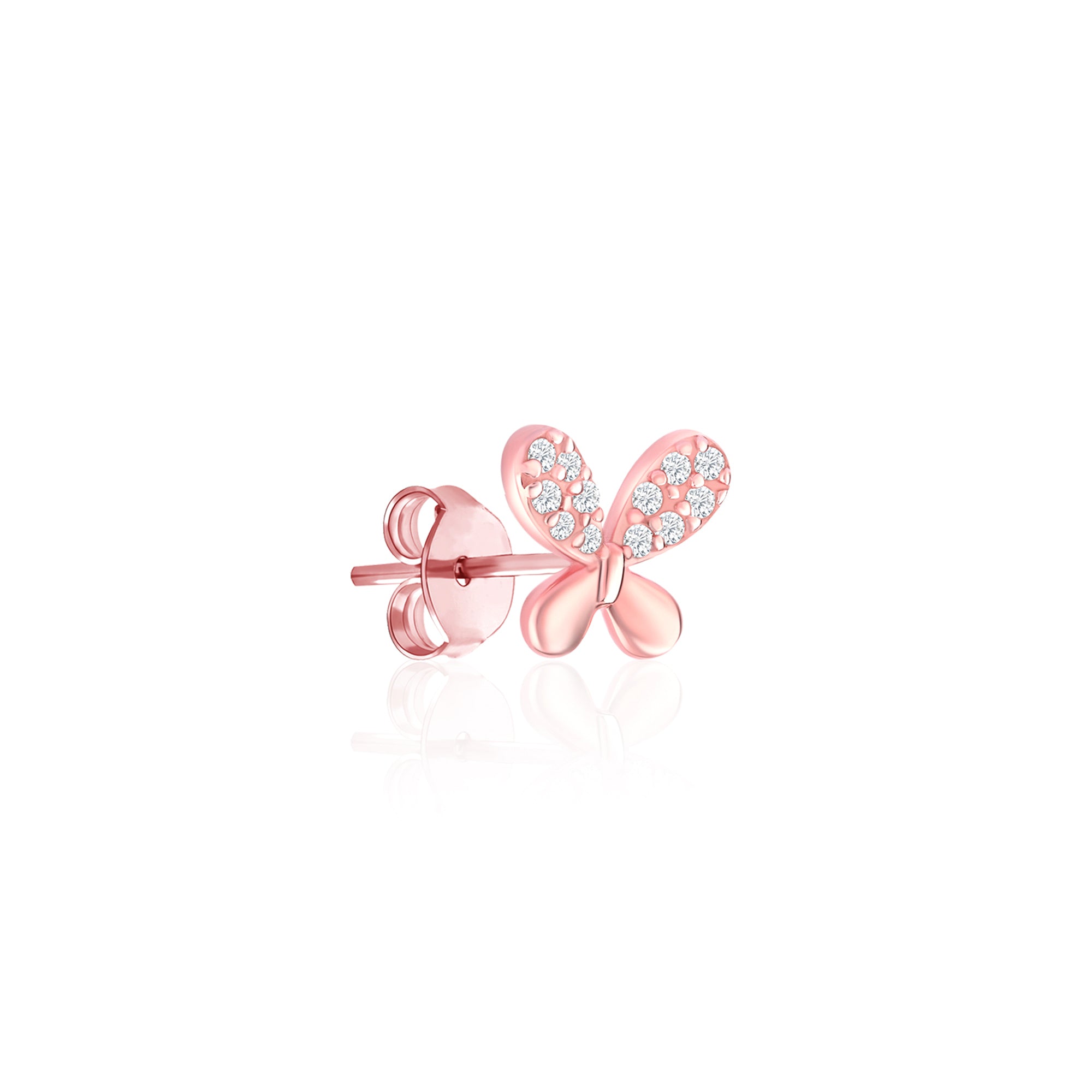 Bow Tie Stud CZ Earrings
