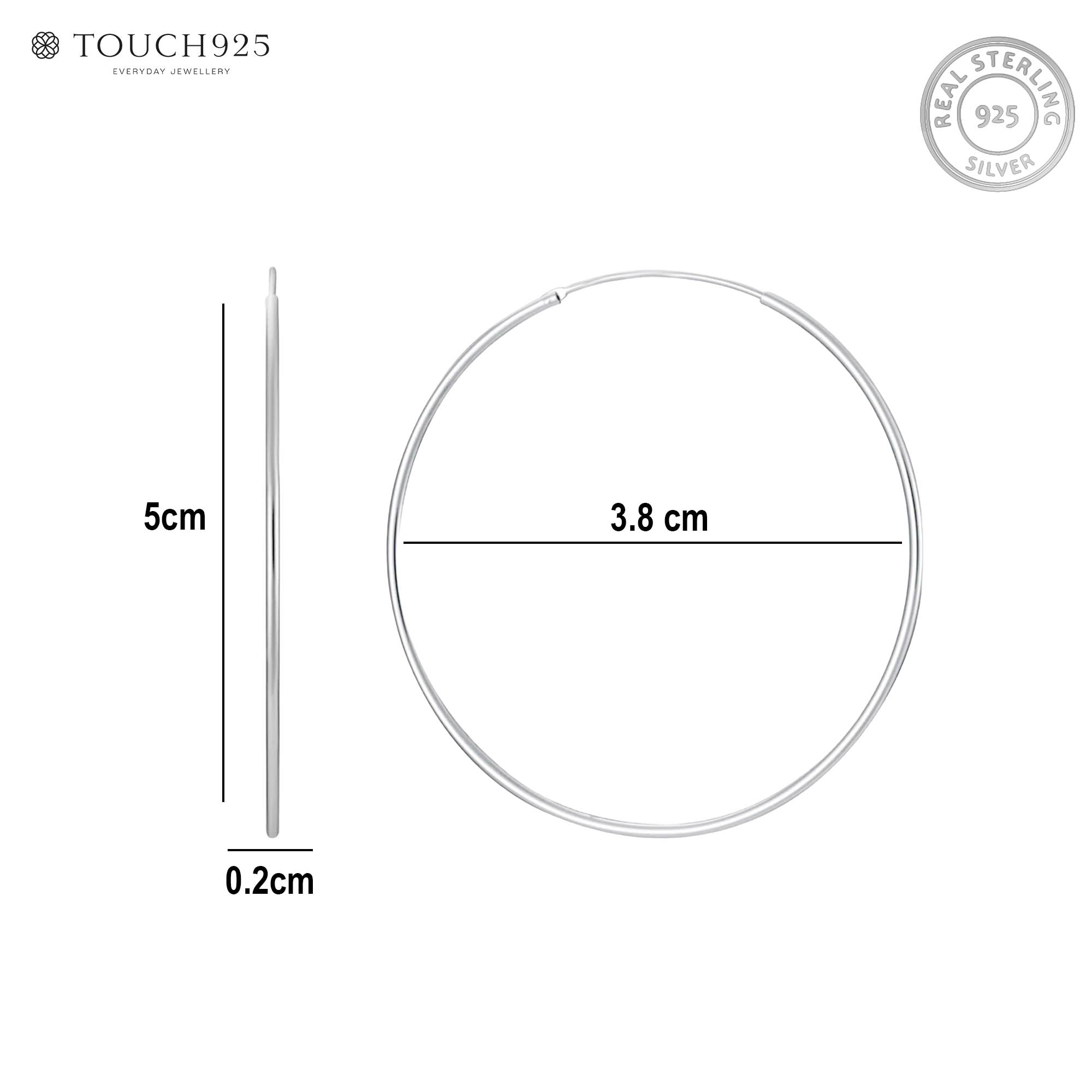 Solyn Silver Hoops