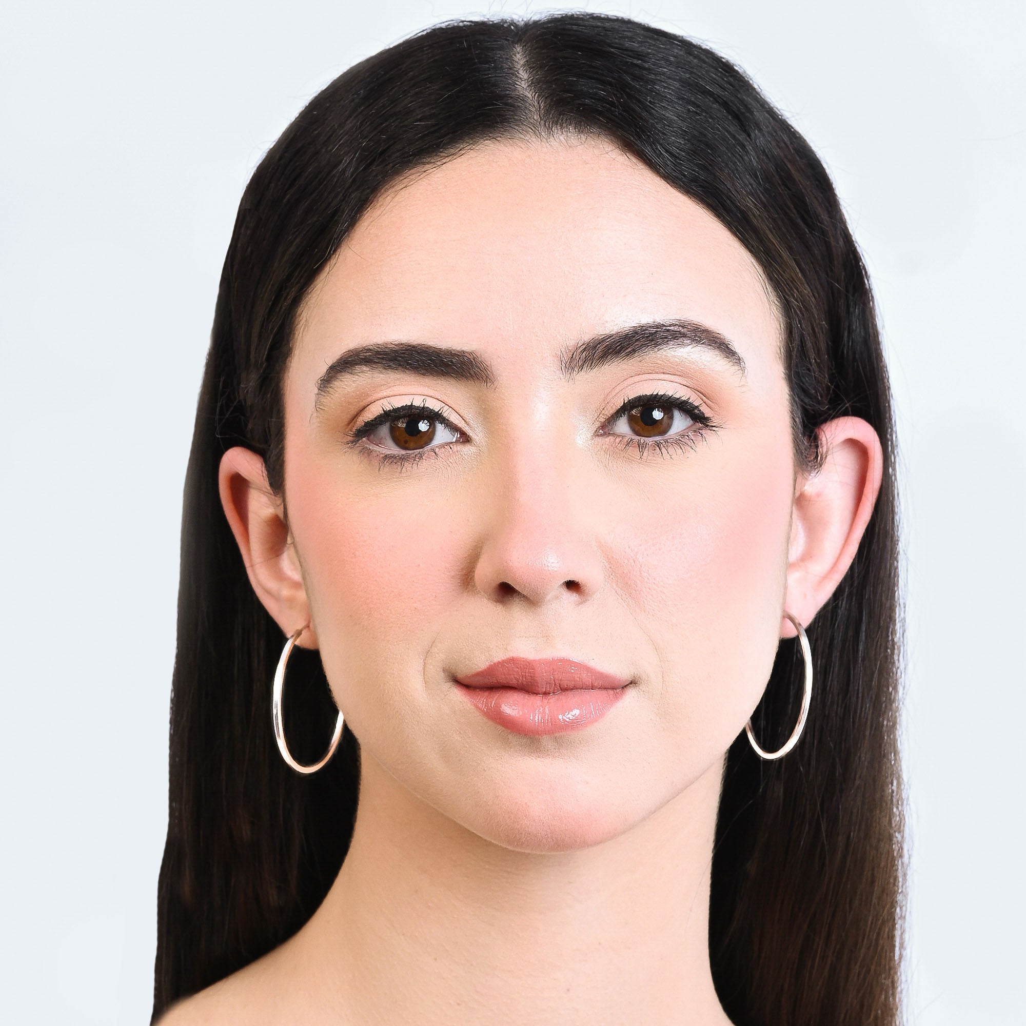Solyn Silver Hoops
