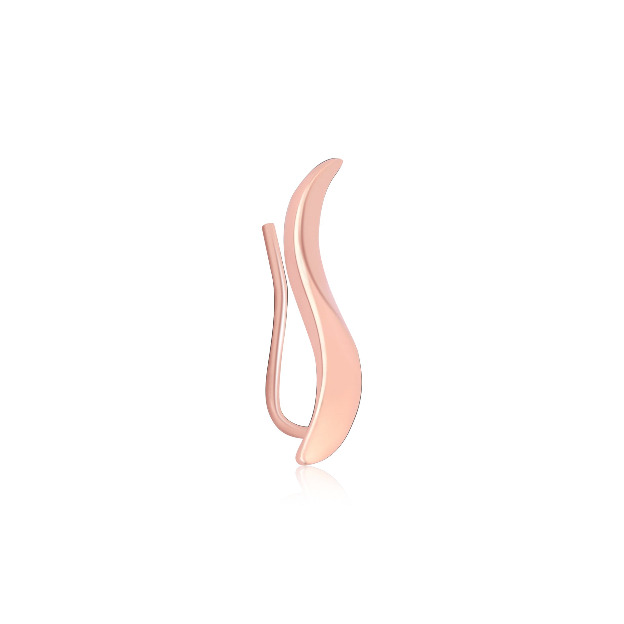 Crescent Wave Silver Earrings