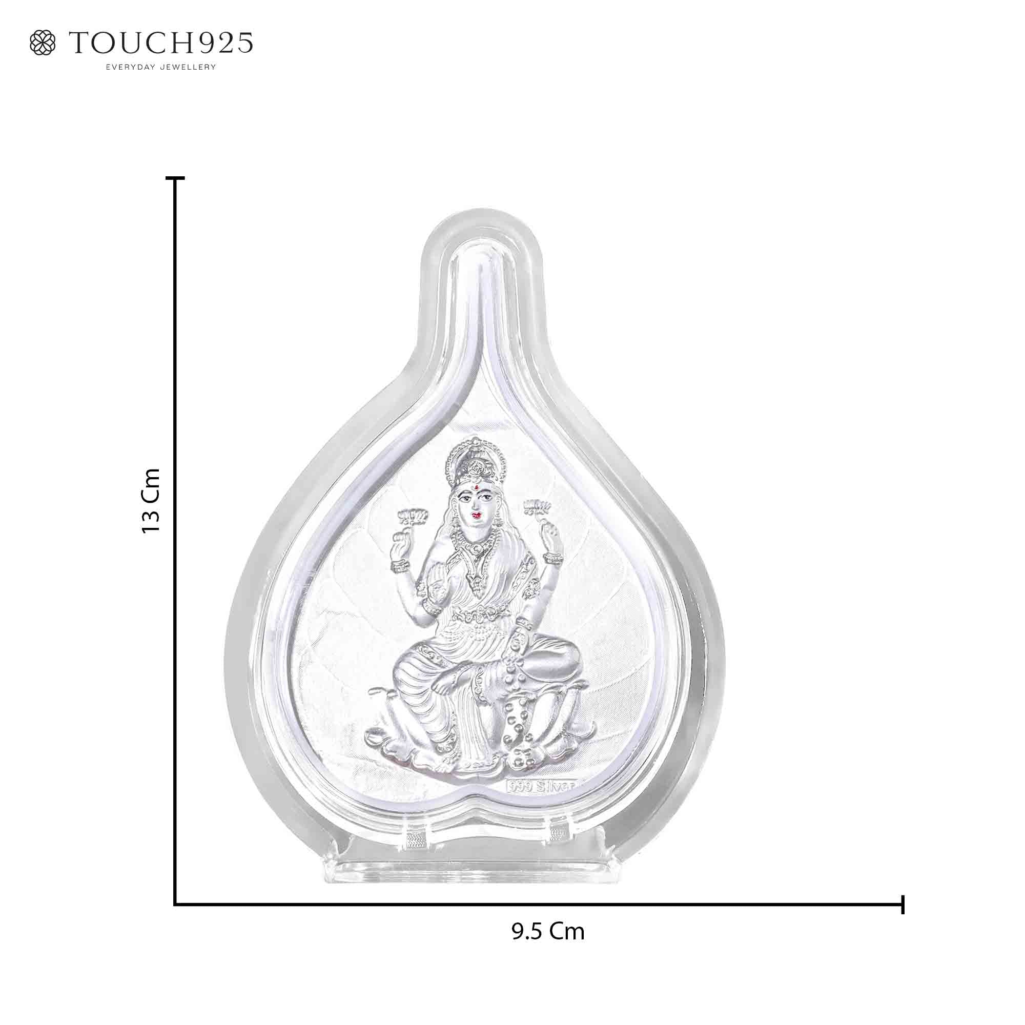 999 Silver Laxmi Ji Idol Frame