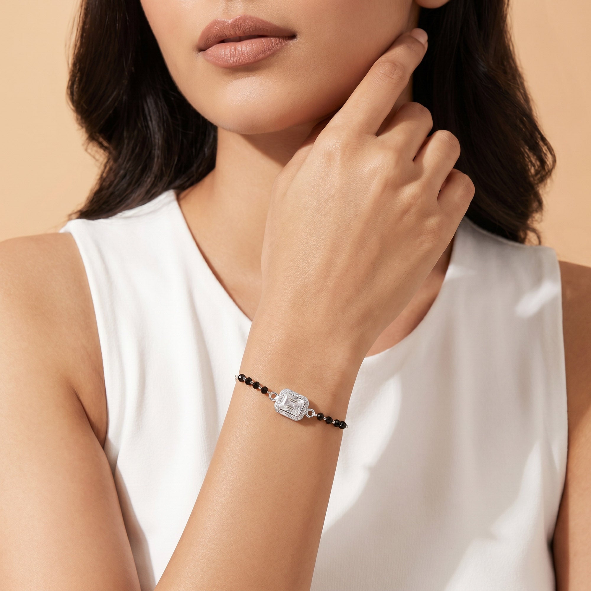 Emerald-Cut Halo CZ Bracelet