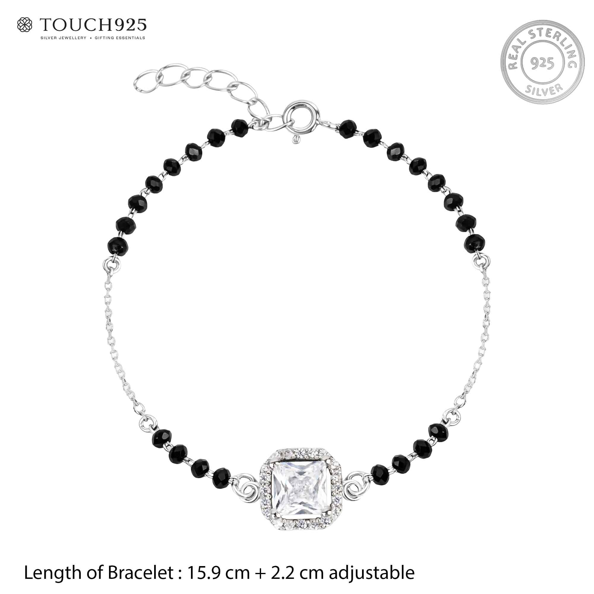 Princess-Cut Halo CZ Bracelet