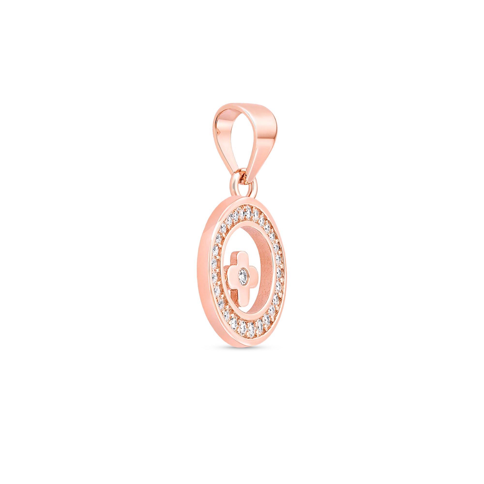 Clover Orbit Silver Pendant