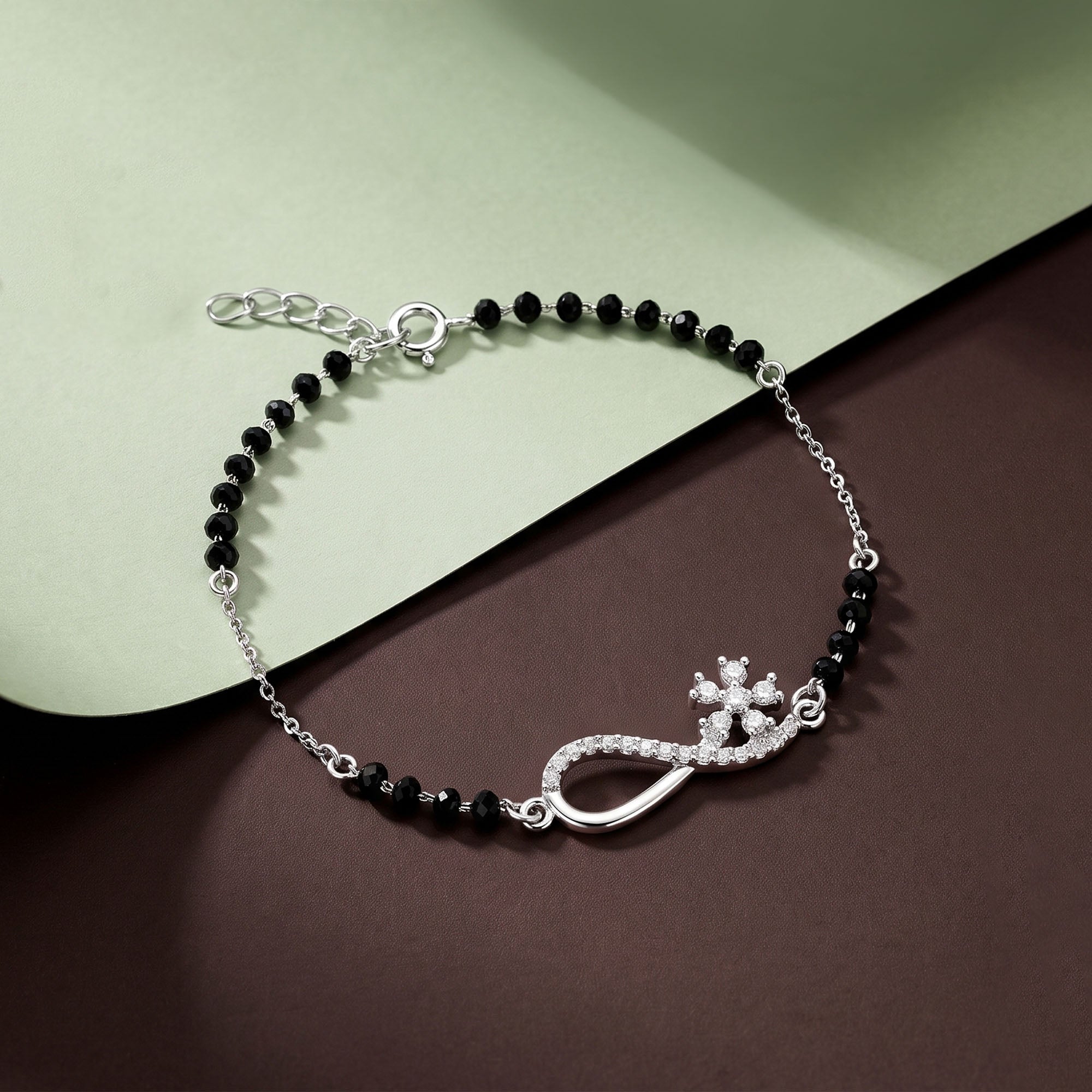 Floral Infinity CZ Bracelet