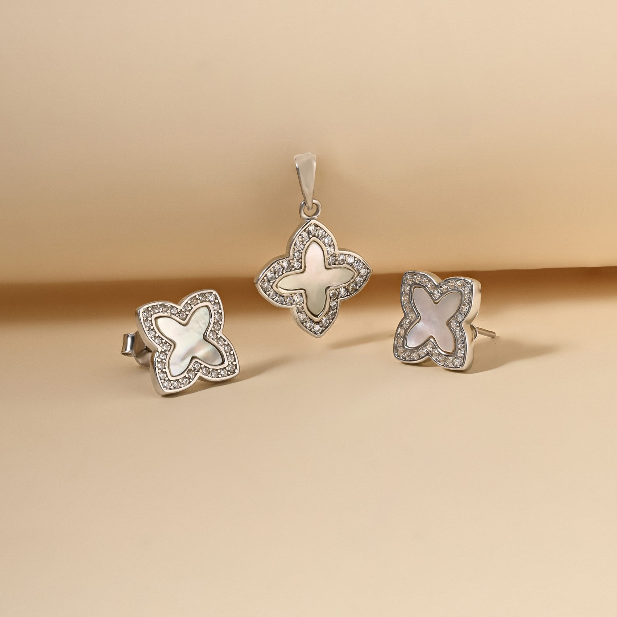 Moonlit Blossom Pendant Set