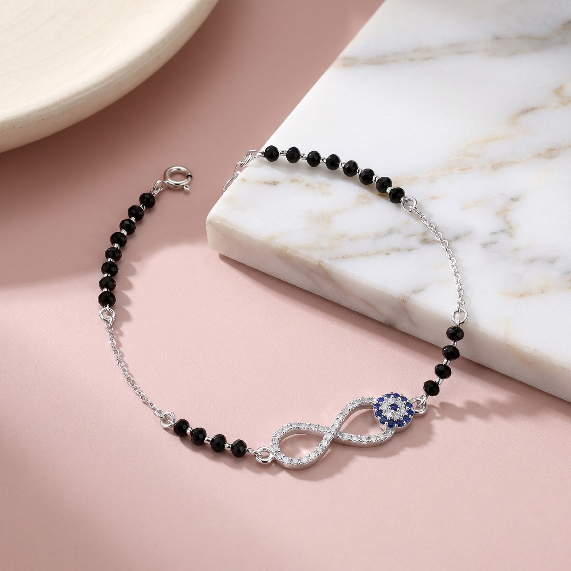 Infinity Evil Eye CZ Bracelet