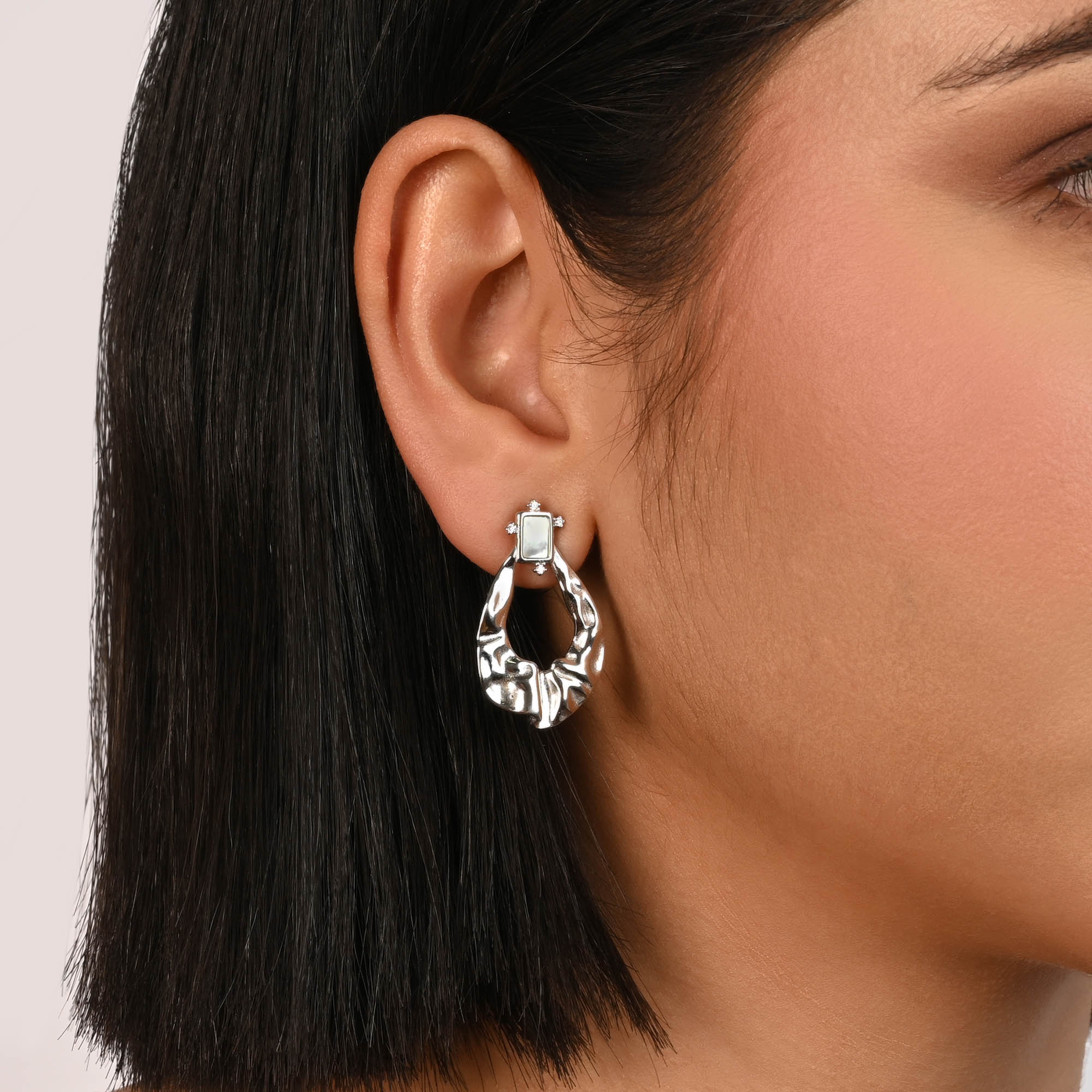 Artisan Silver Hoops