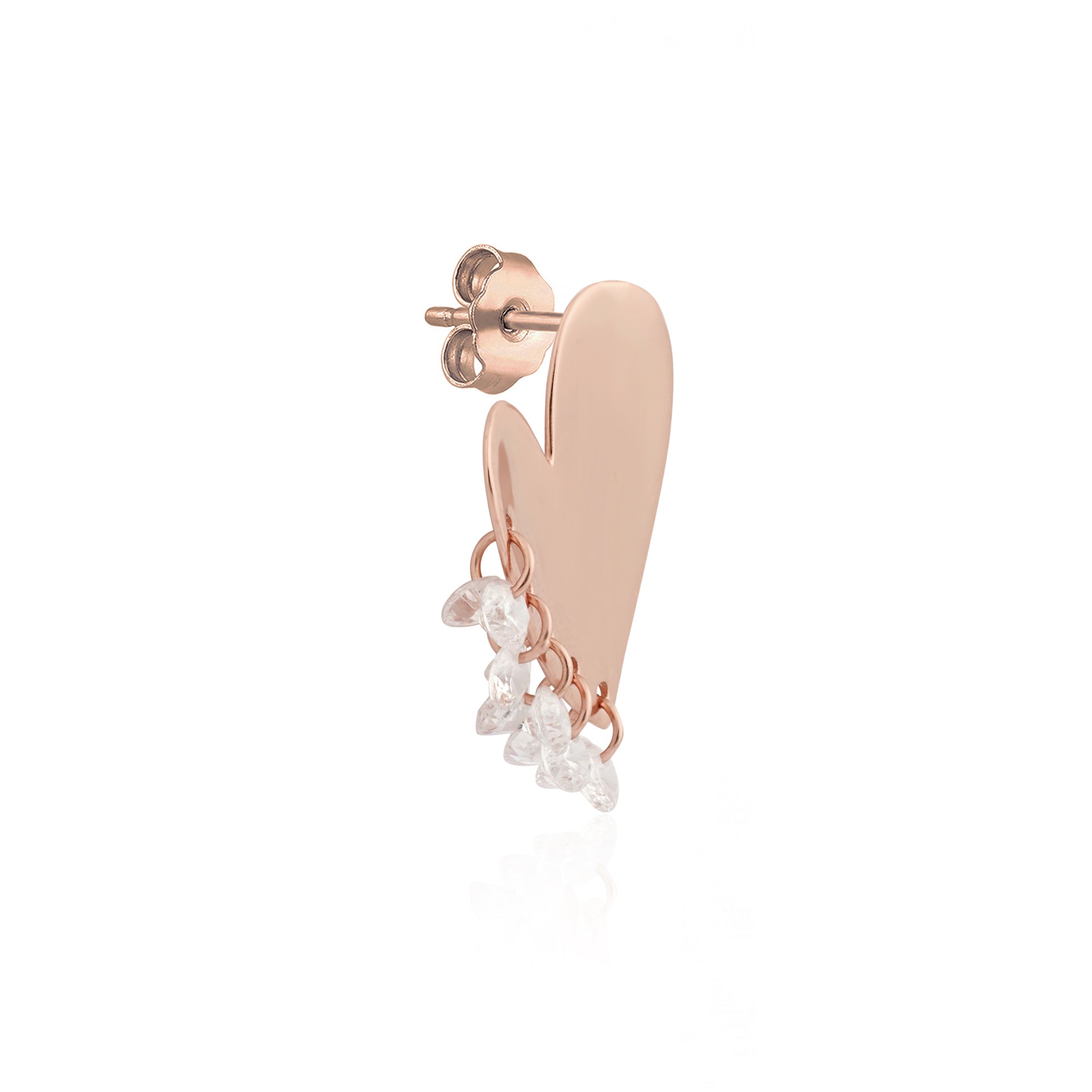 Dangling Stone Heart Studs