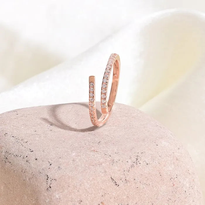 Twin Swirl Harmony Ring - Touch925