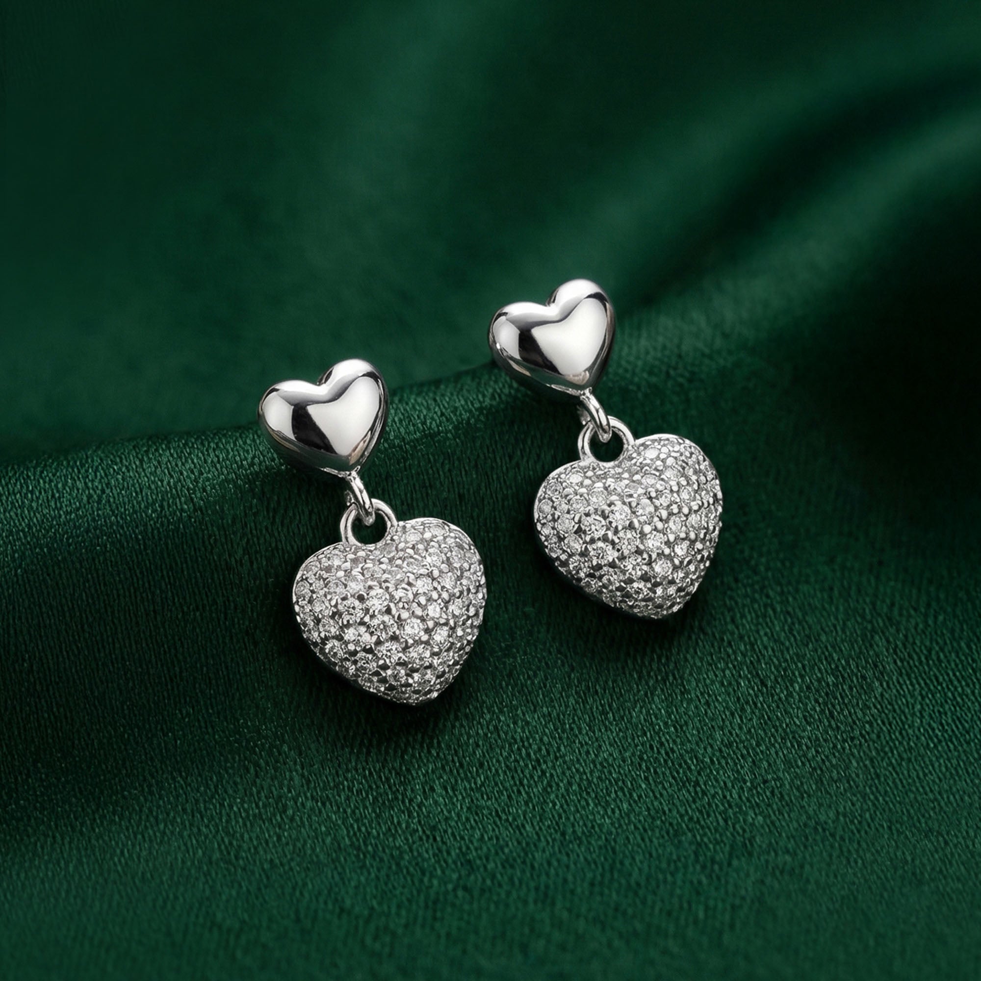 Shimmering Dual Heart Drops