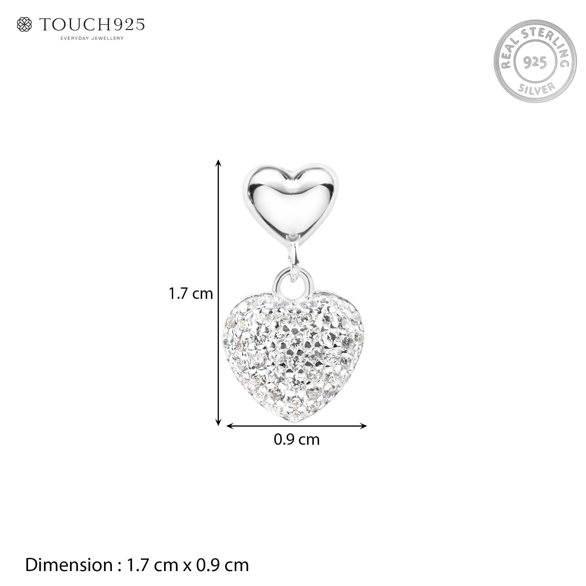 Shimmering Dual Heart Drops