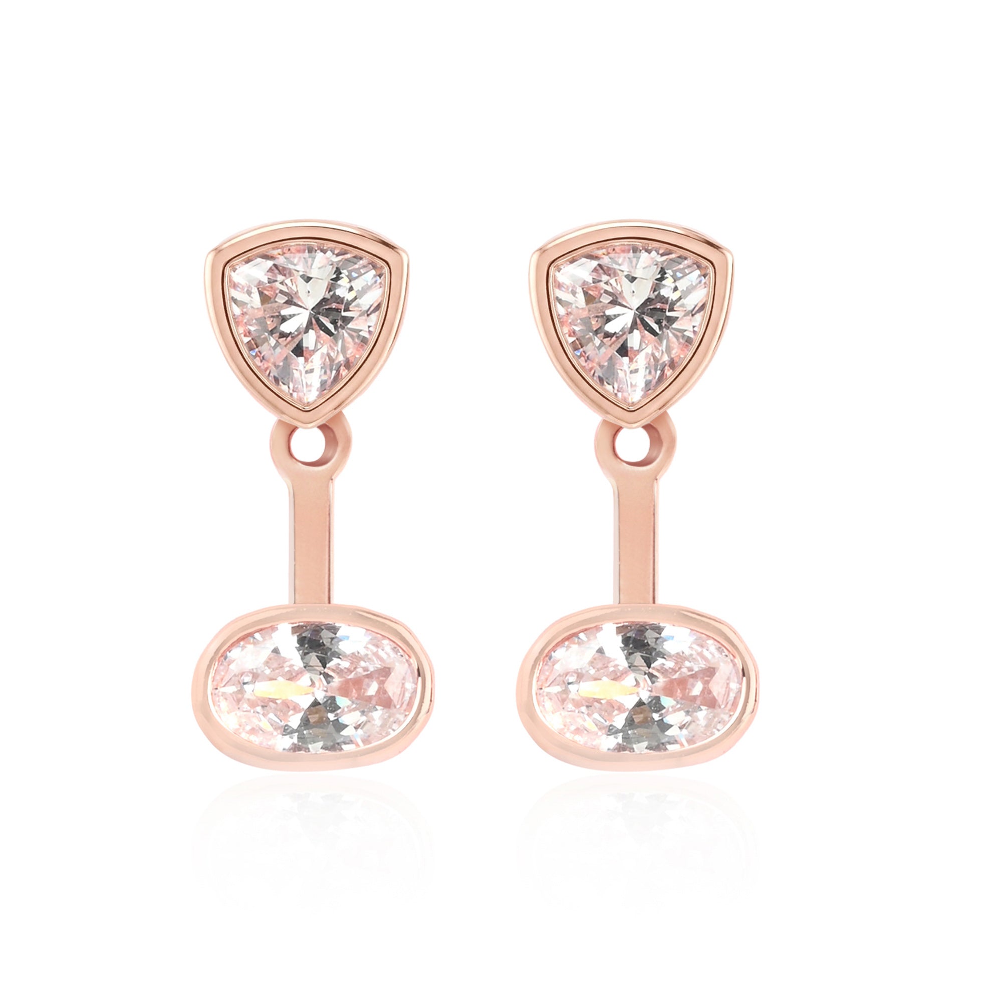 Rose Dual-Stone Earrings
