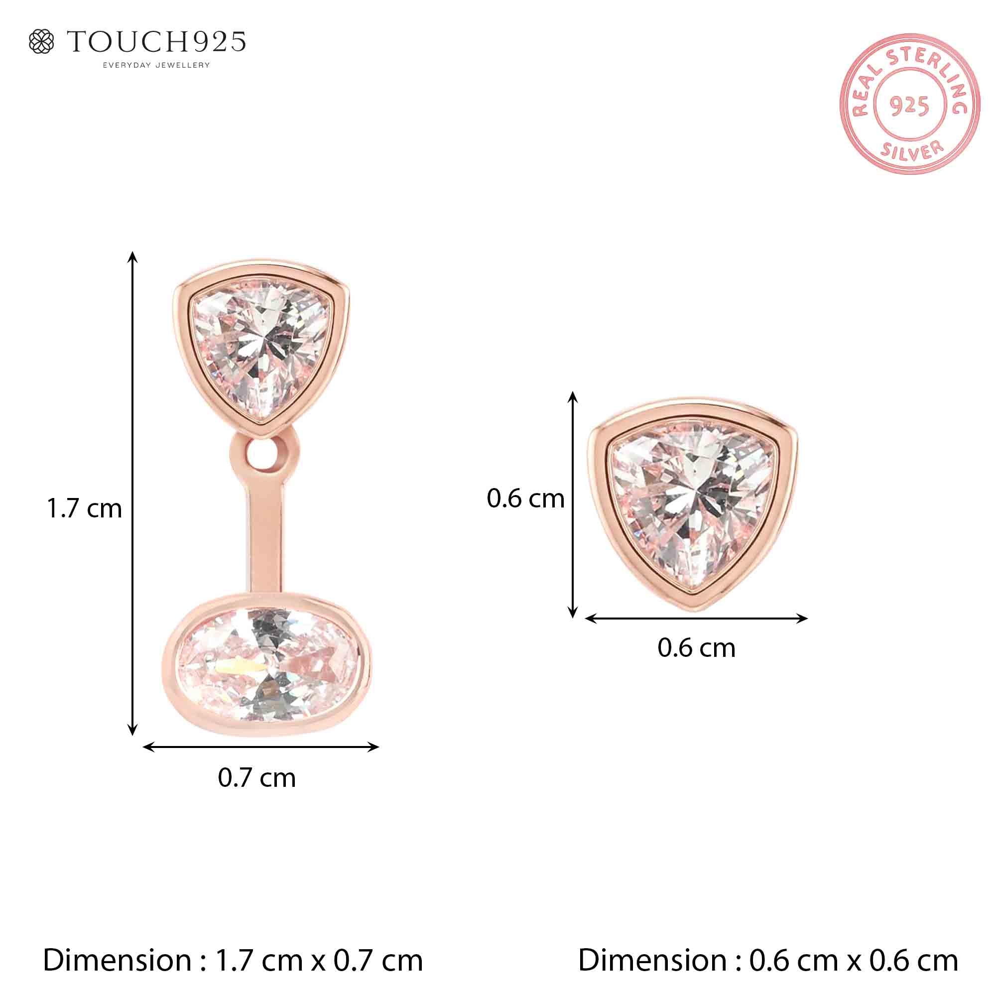 Rose Dual-Stone Earrings
