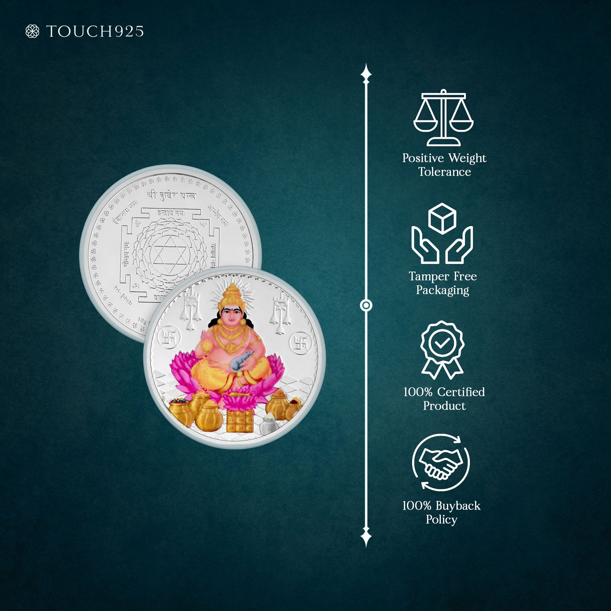 10g Kuber Ji Pure 999 Silver Coin