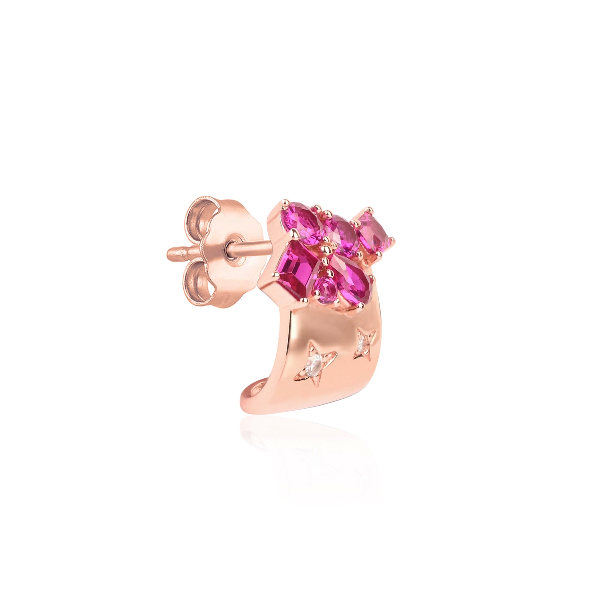 Rose Gold Floral Studs