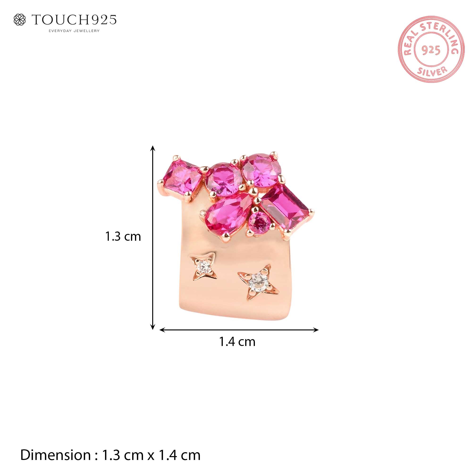 Rose Gold Floral Studs