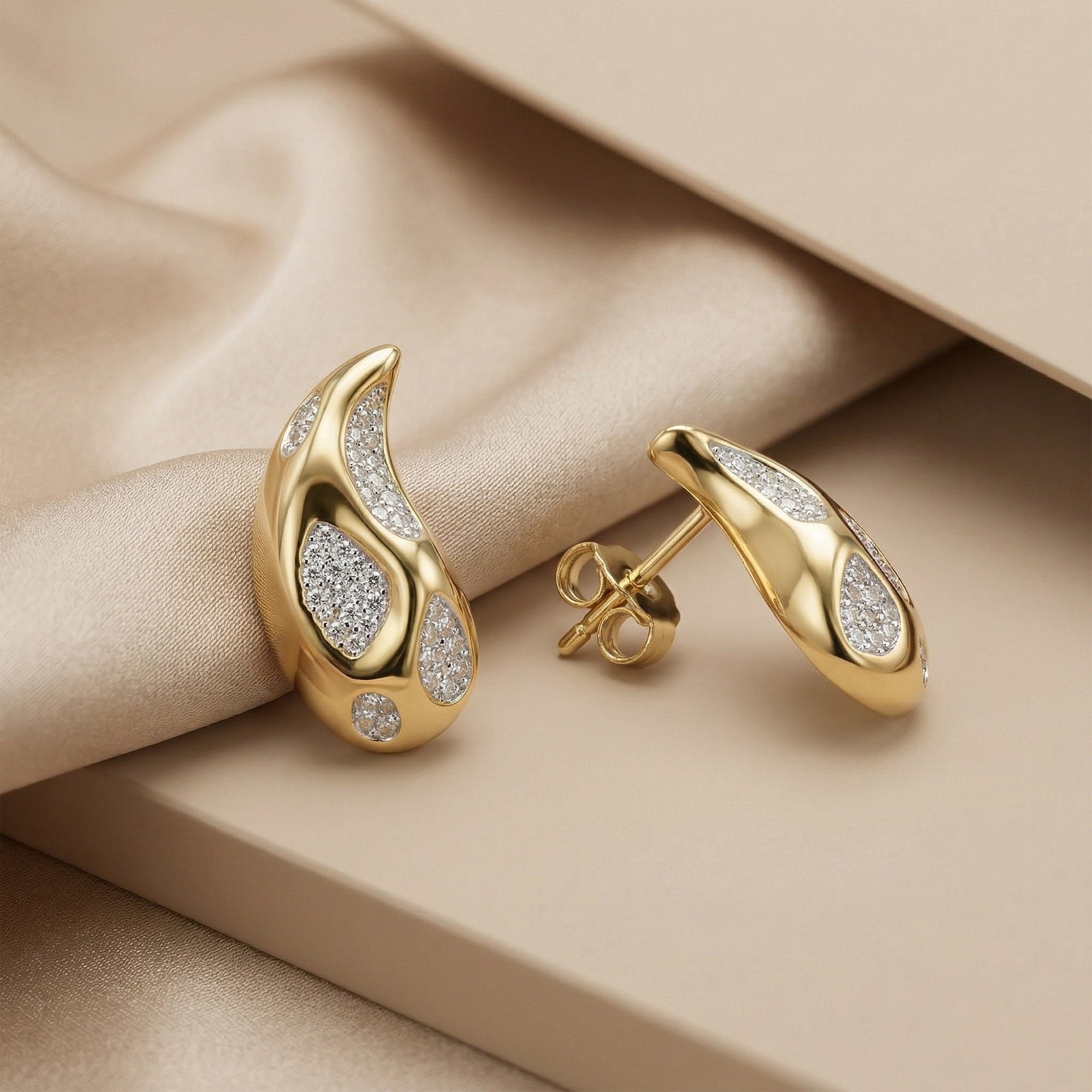 Radiant Paisley Studs