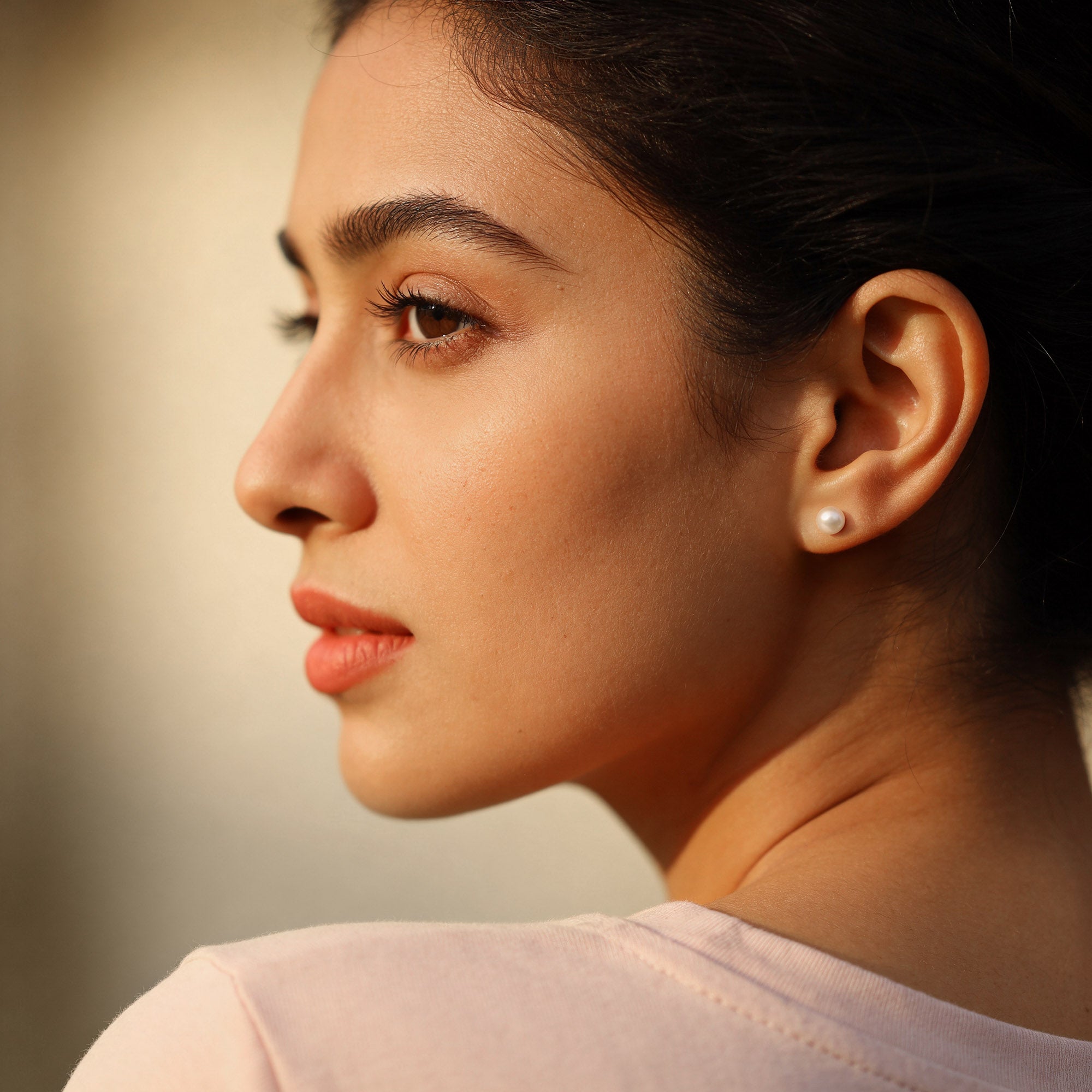 Classic Freshwater Pearl Silver Studs