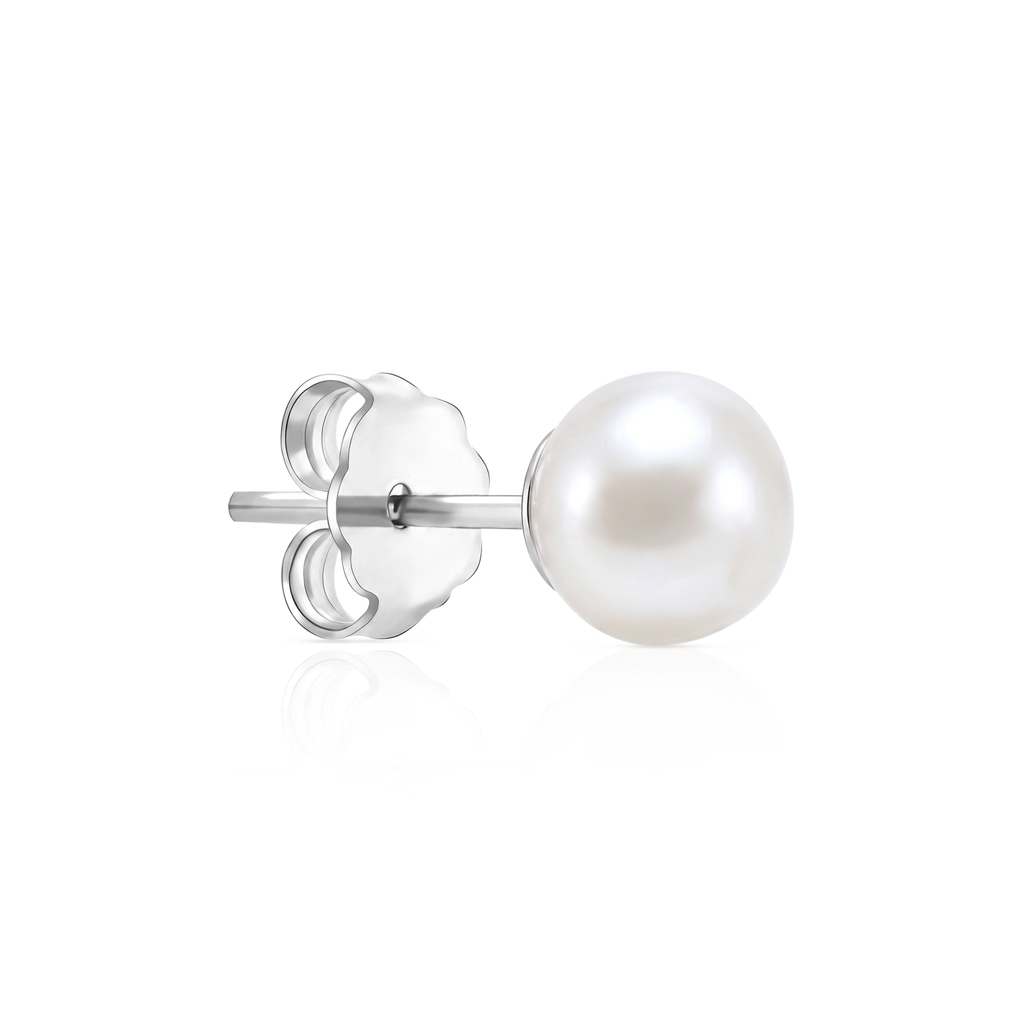 Large Classic Freshwater Pearl Silver Studs