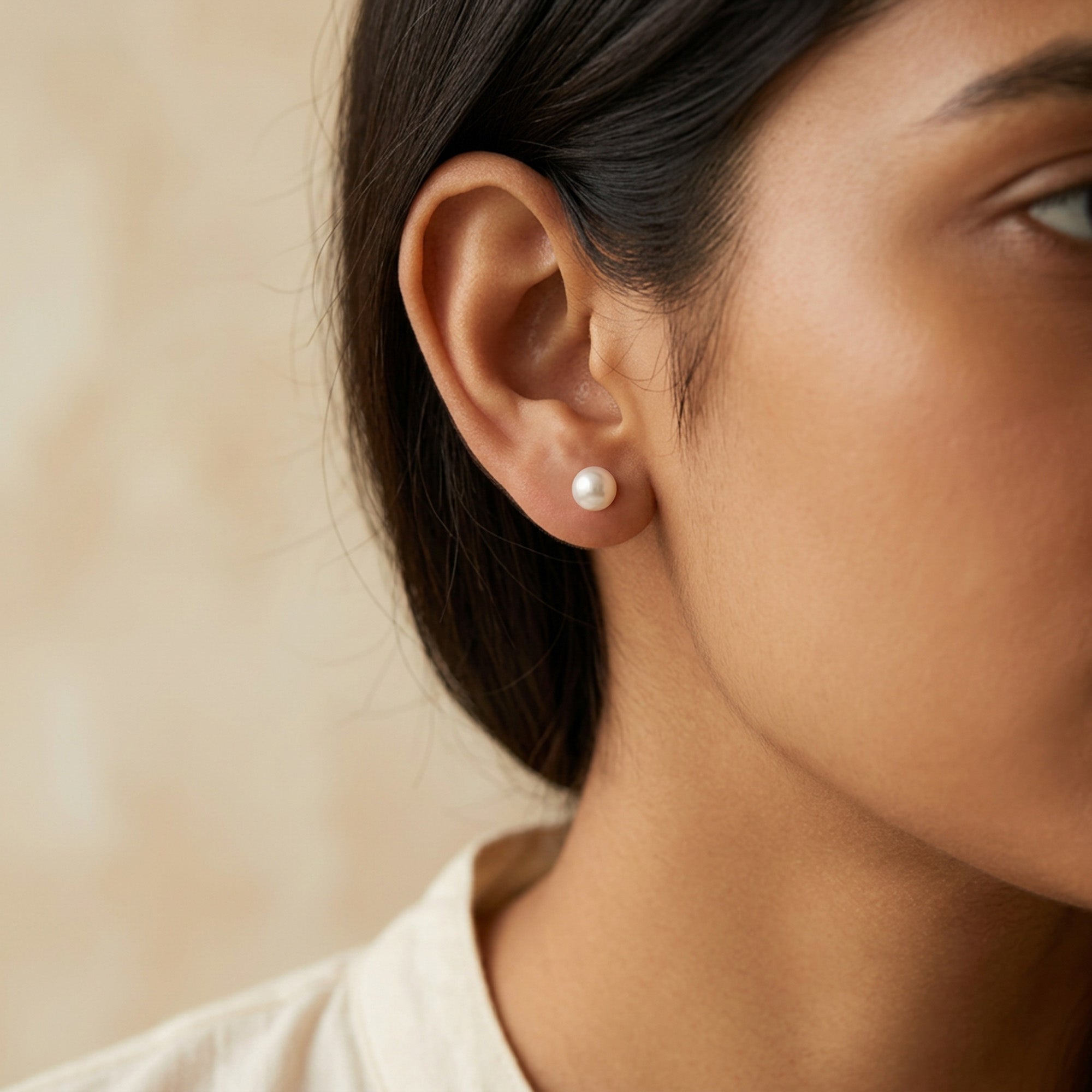 Large Classic Freshwater Pearl Silver Studs