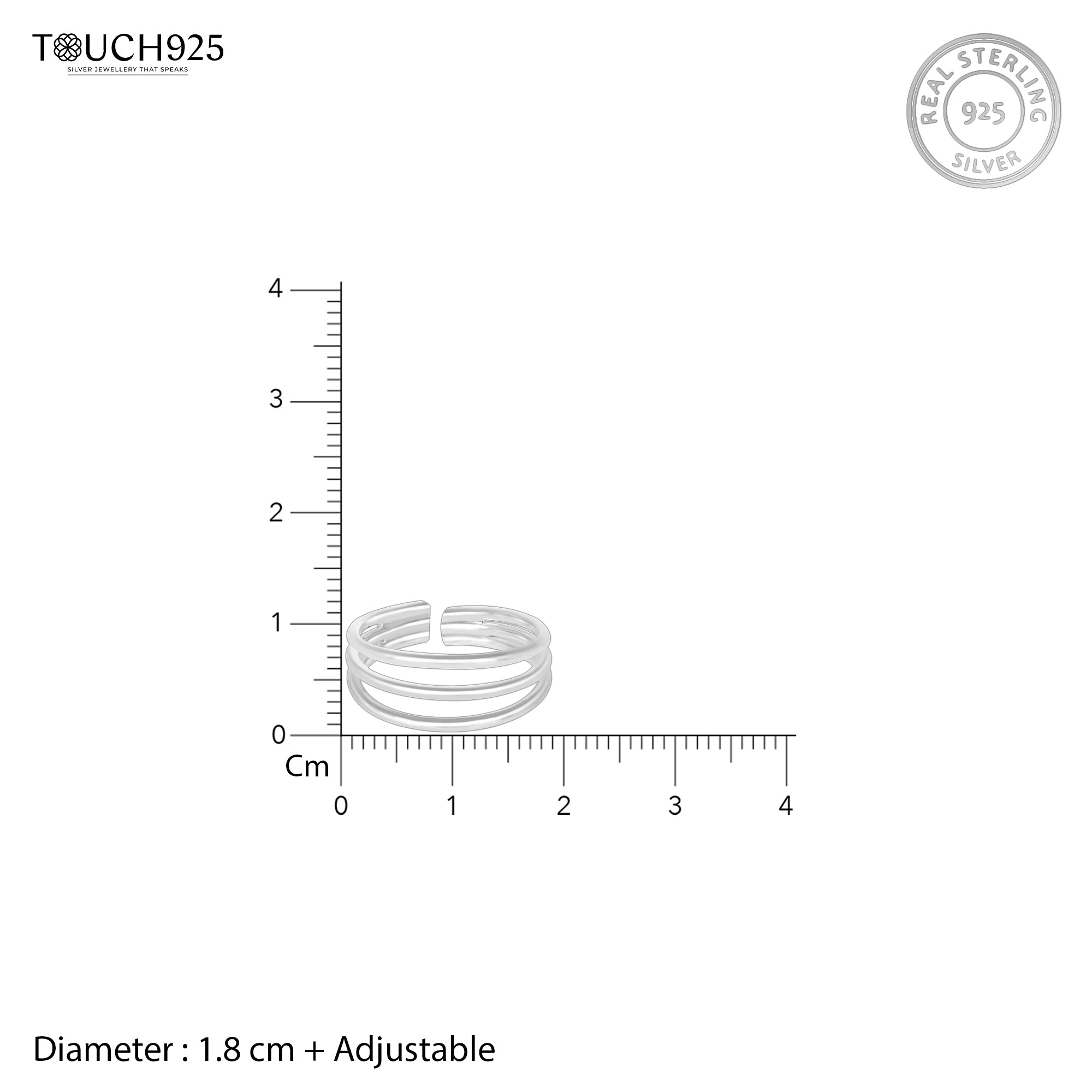Classic Layered Band Toe Ring