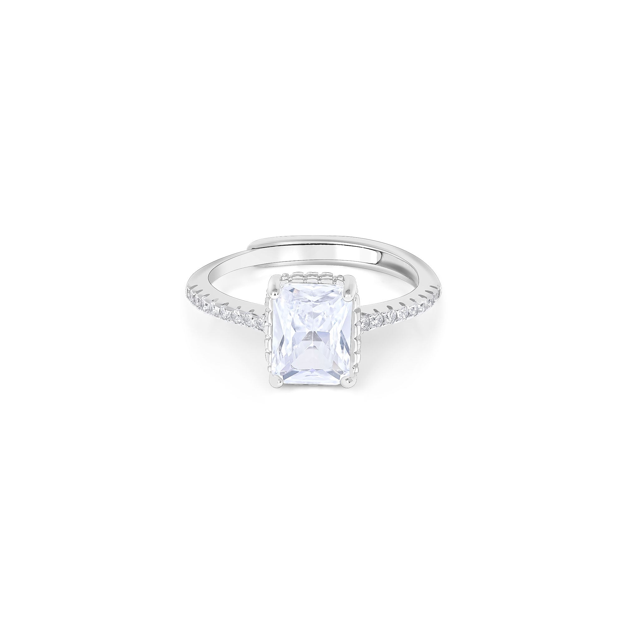 Studded Rectangular Stone Ring