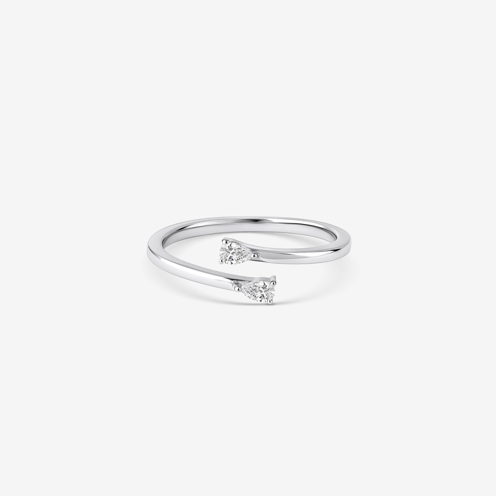 Teardrop Stone Silver Ring